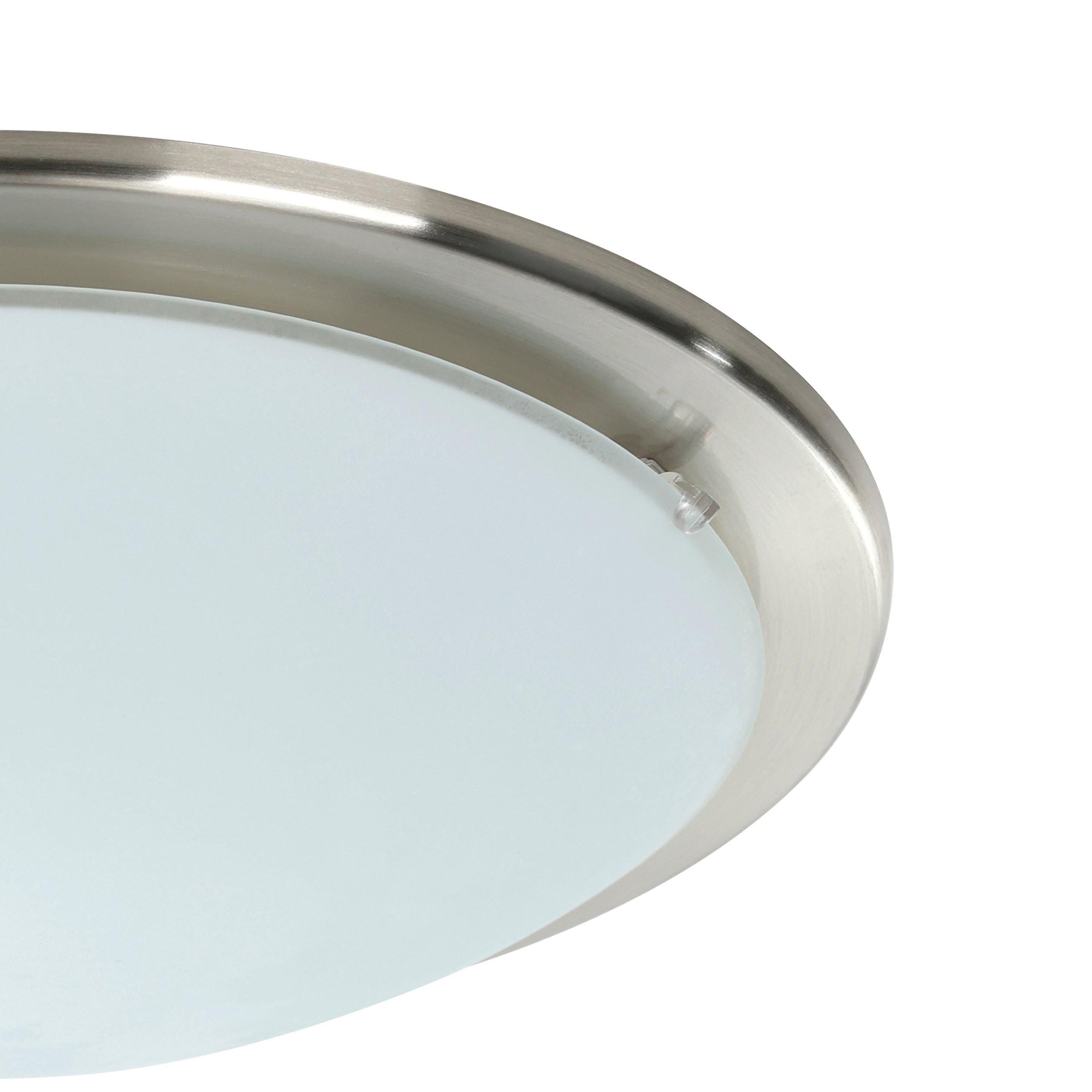 Plafonnier verre nickel PLANET E27 1X25W