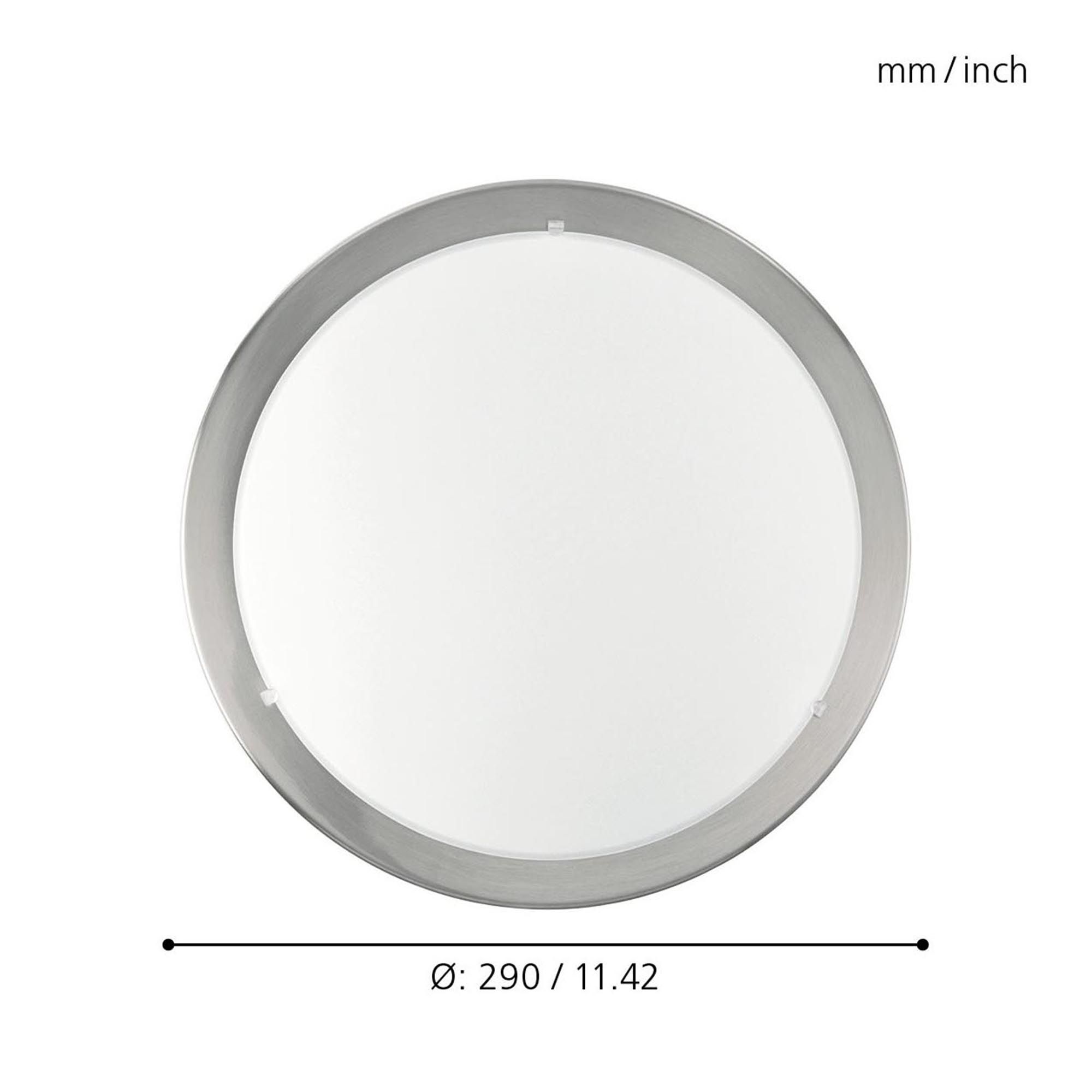 Plafonnier verre nickel PLANET E27 1X25W