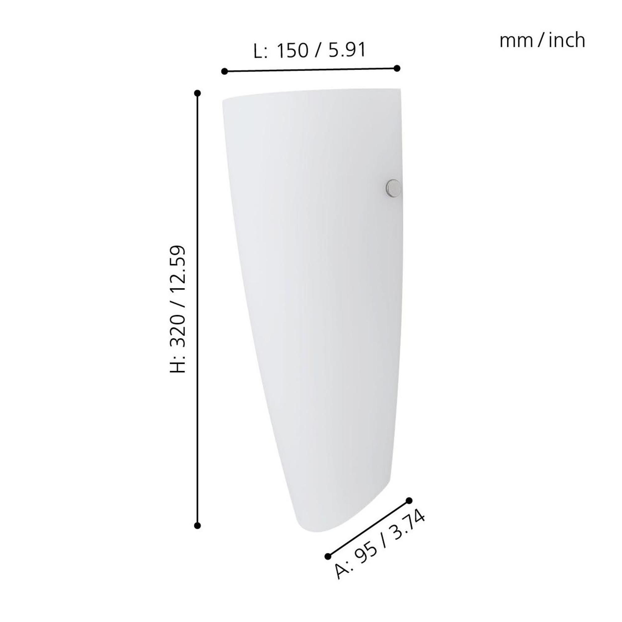 Applique murale métal nickel NEMO E27 1X25W