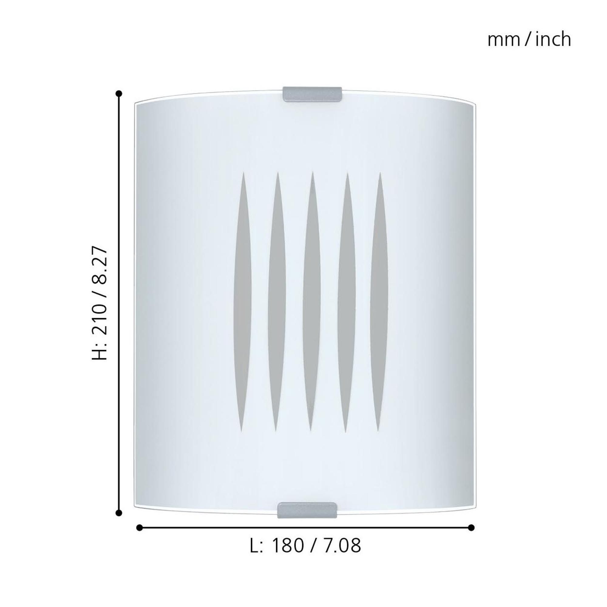 Plafonnier verre  blanc GRAFIK E27 1X60W