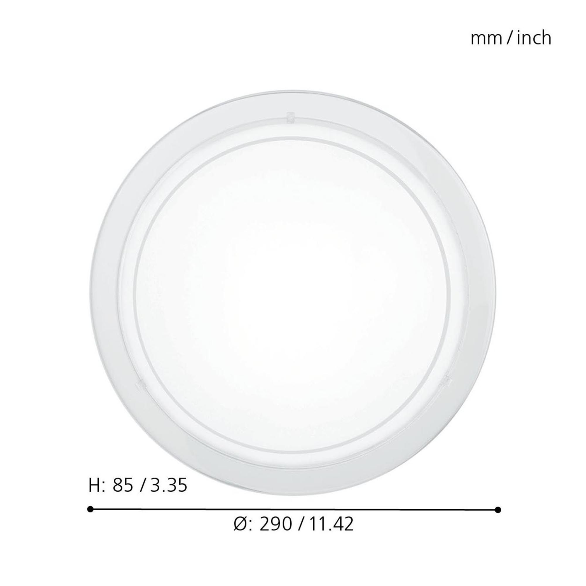 Plafonnier verre blanc PLANET 1 E27 1X25W