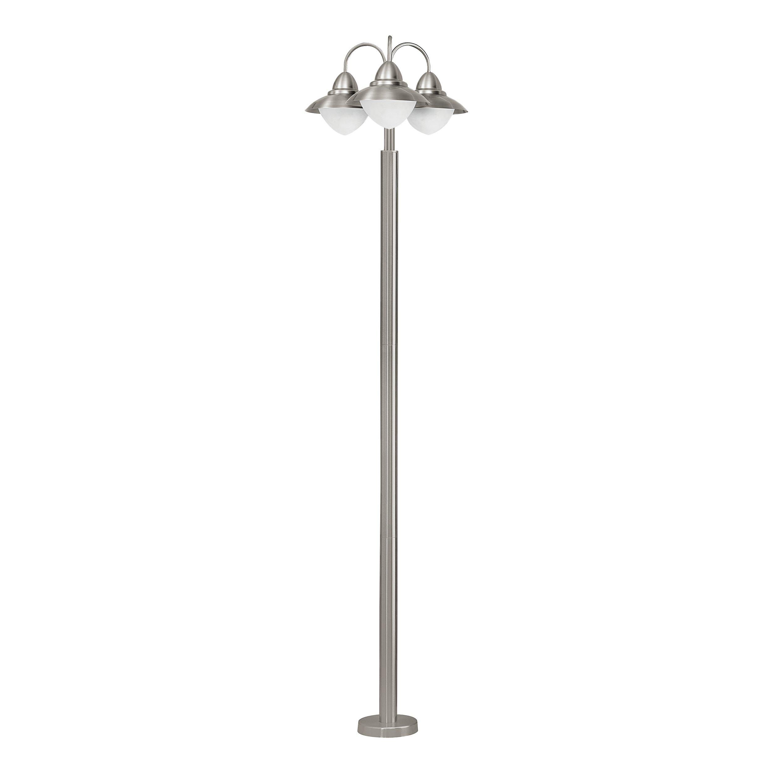 Lampadaire extérieur métal argenté SIDNEY E27 3X60W