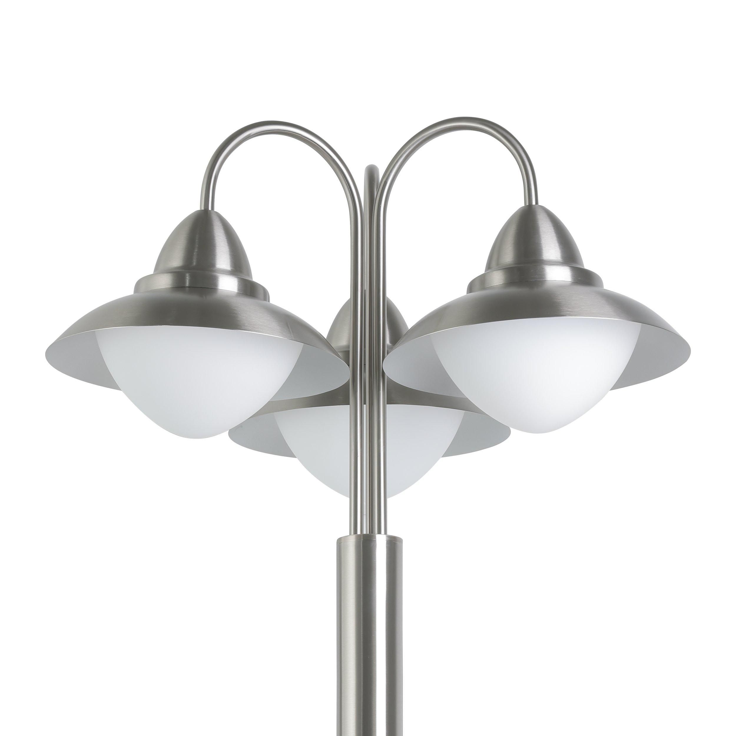 Lampadaire extérieur métal argenté SIDNEY E27 3X60W