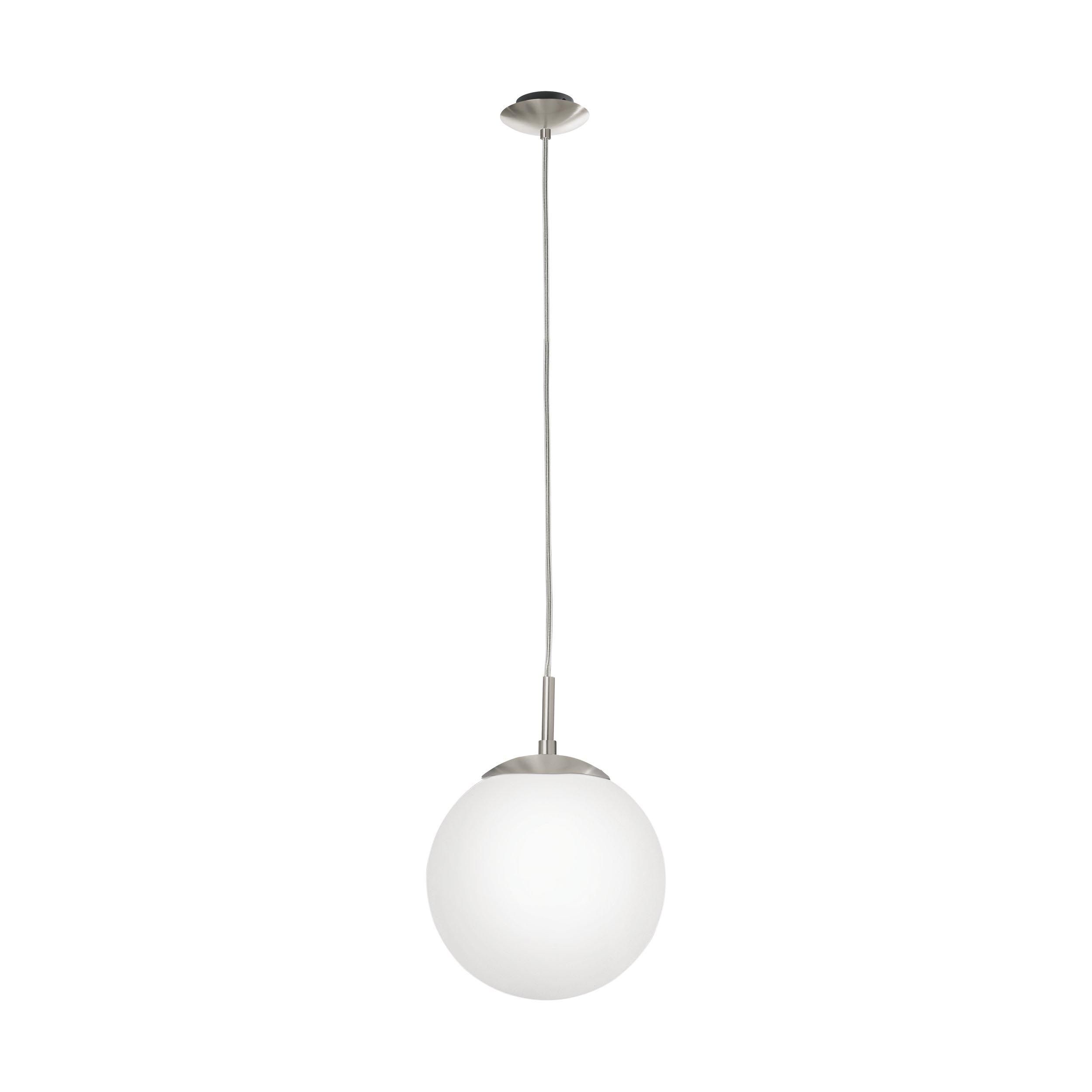 Suspension verre blanc RONDO E27 1X60W