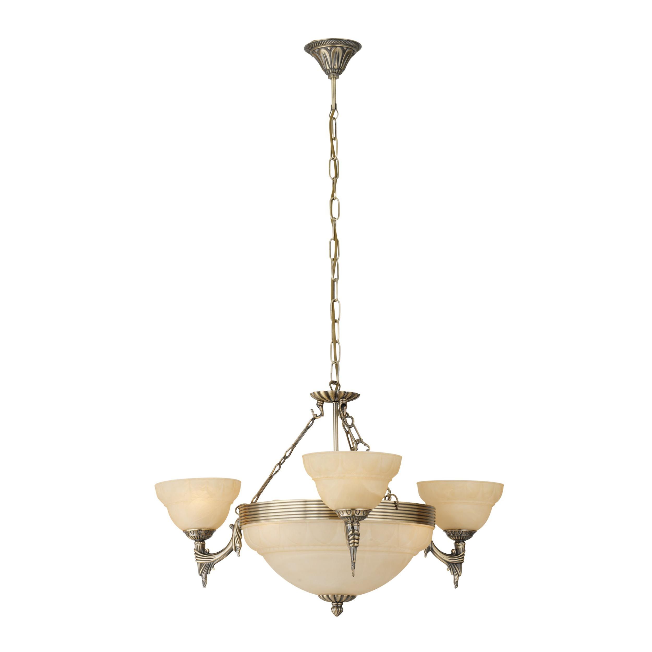 Lustre en verre et bronze MARBELLA E14 6X60W