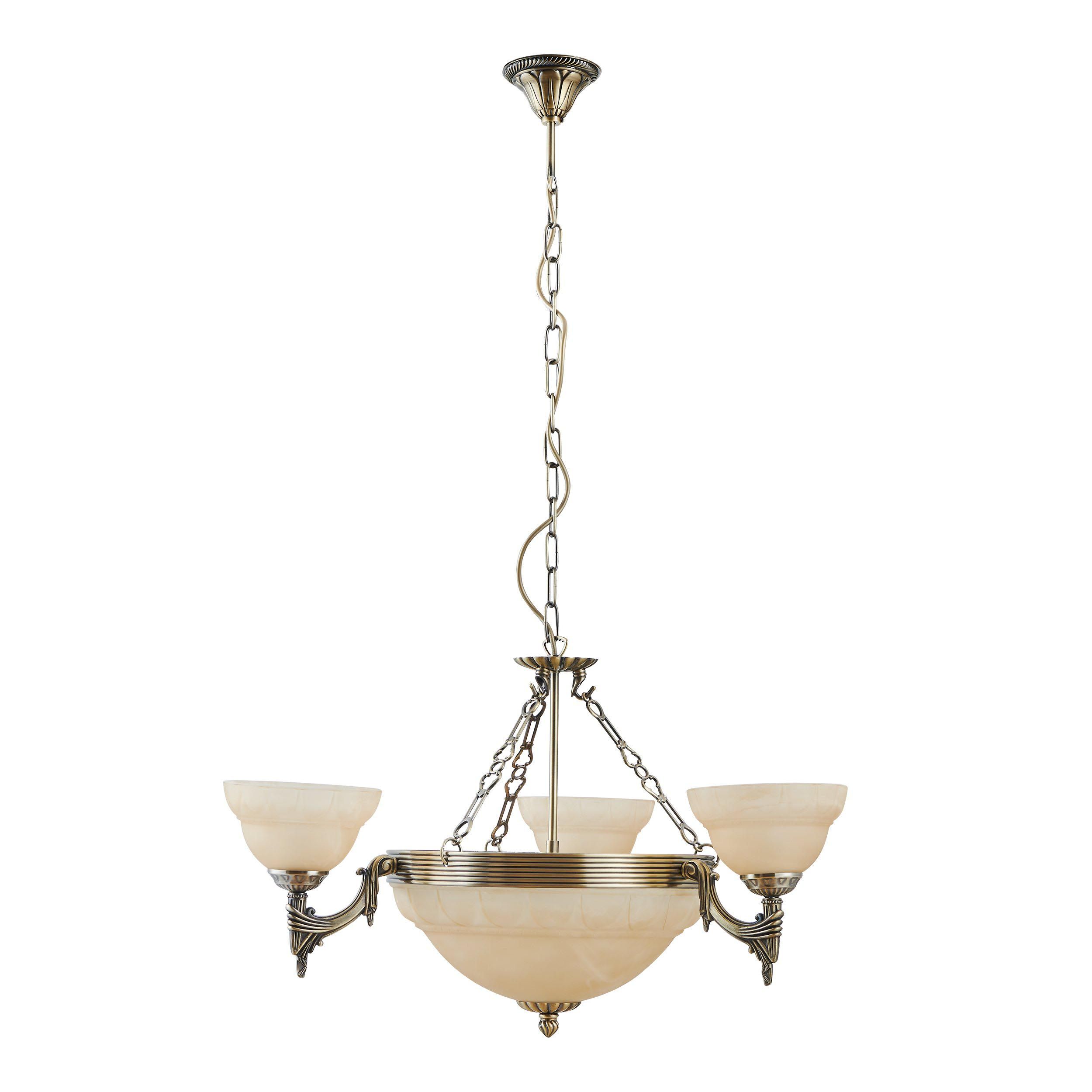 Lustre en verre et bronze MARBELLA E14 6X60W