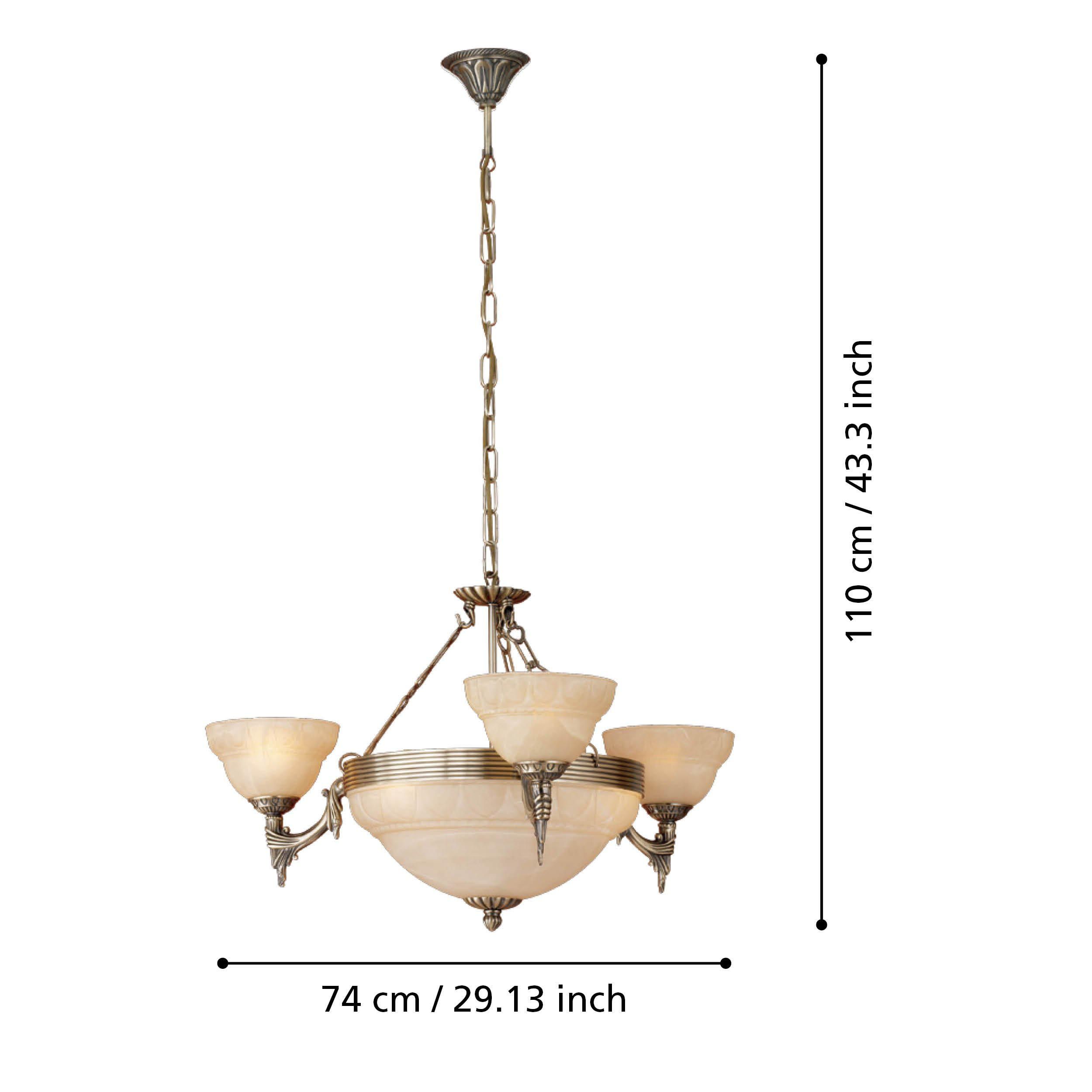 Lustre en verre et bronze MARBELLA E14 6X60W