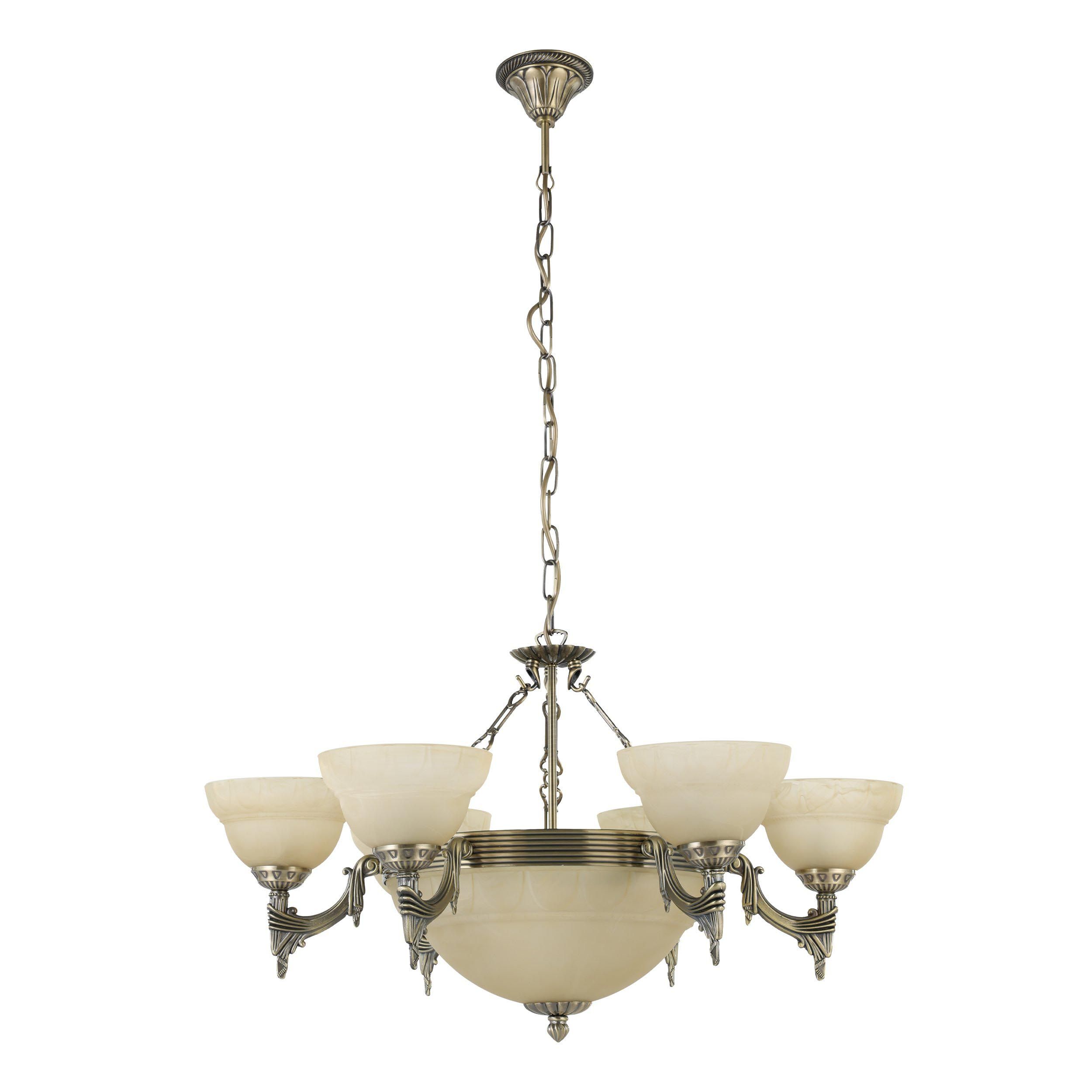 Lustre en verre et métal bronze MARBELLA E14 9X60W