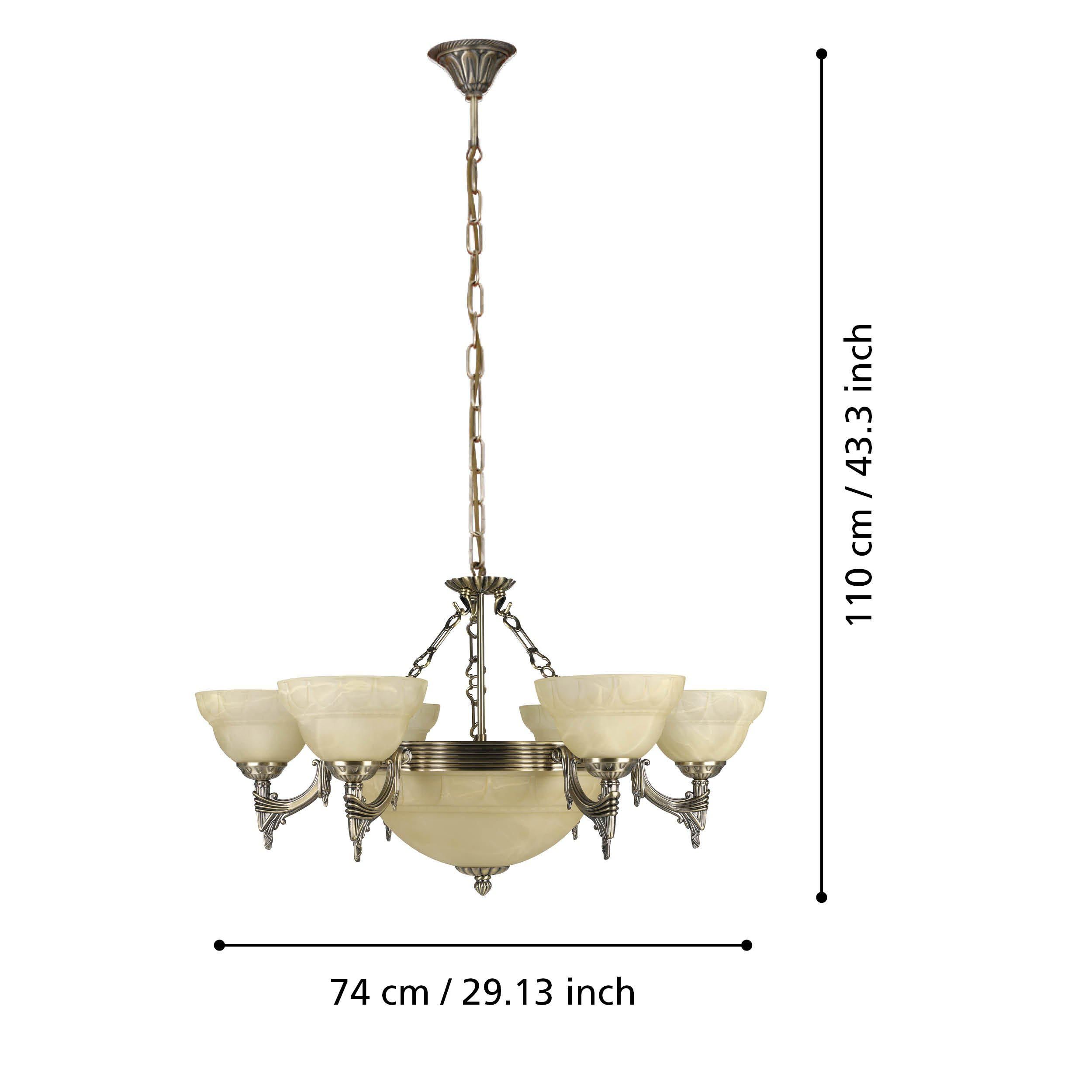 Lustre en verre et métal bronze MARBELLA E14 9X60W