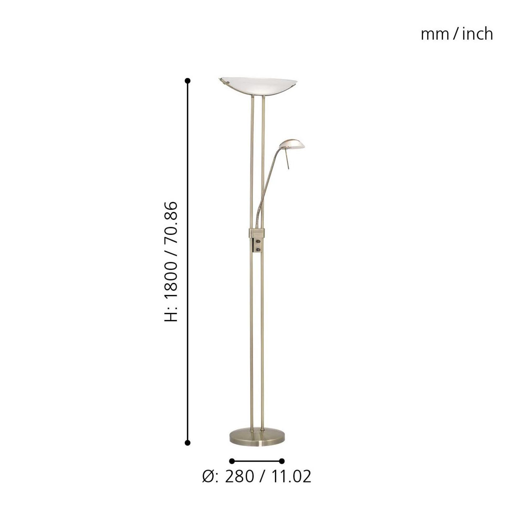 Lampadaire métal bronze BAYA R7S 1X230W