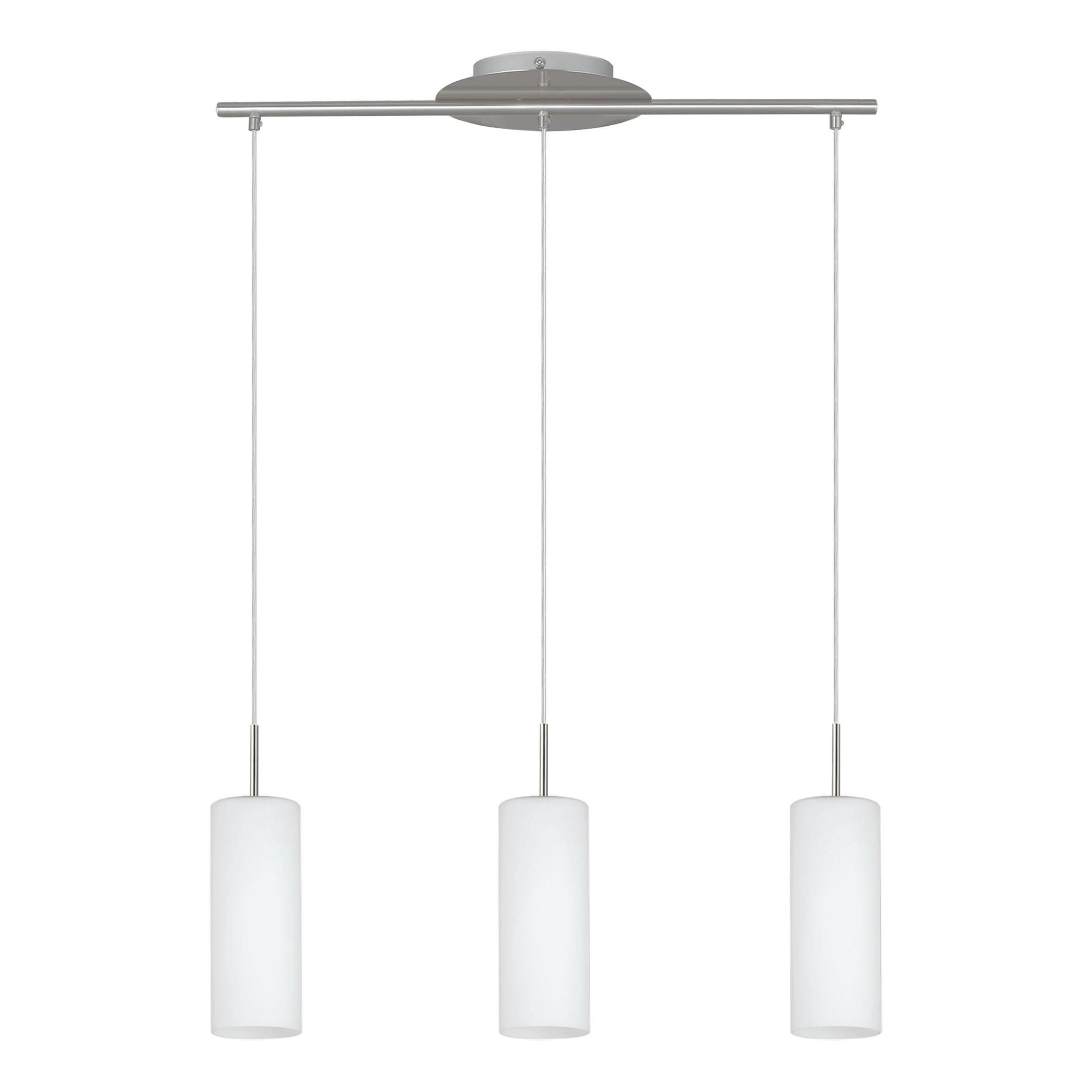 Suspension métal argenté TROY 3 E27 3X40W