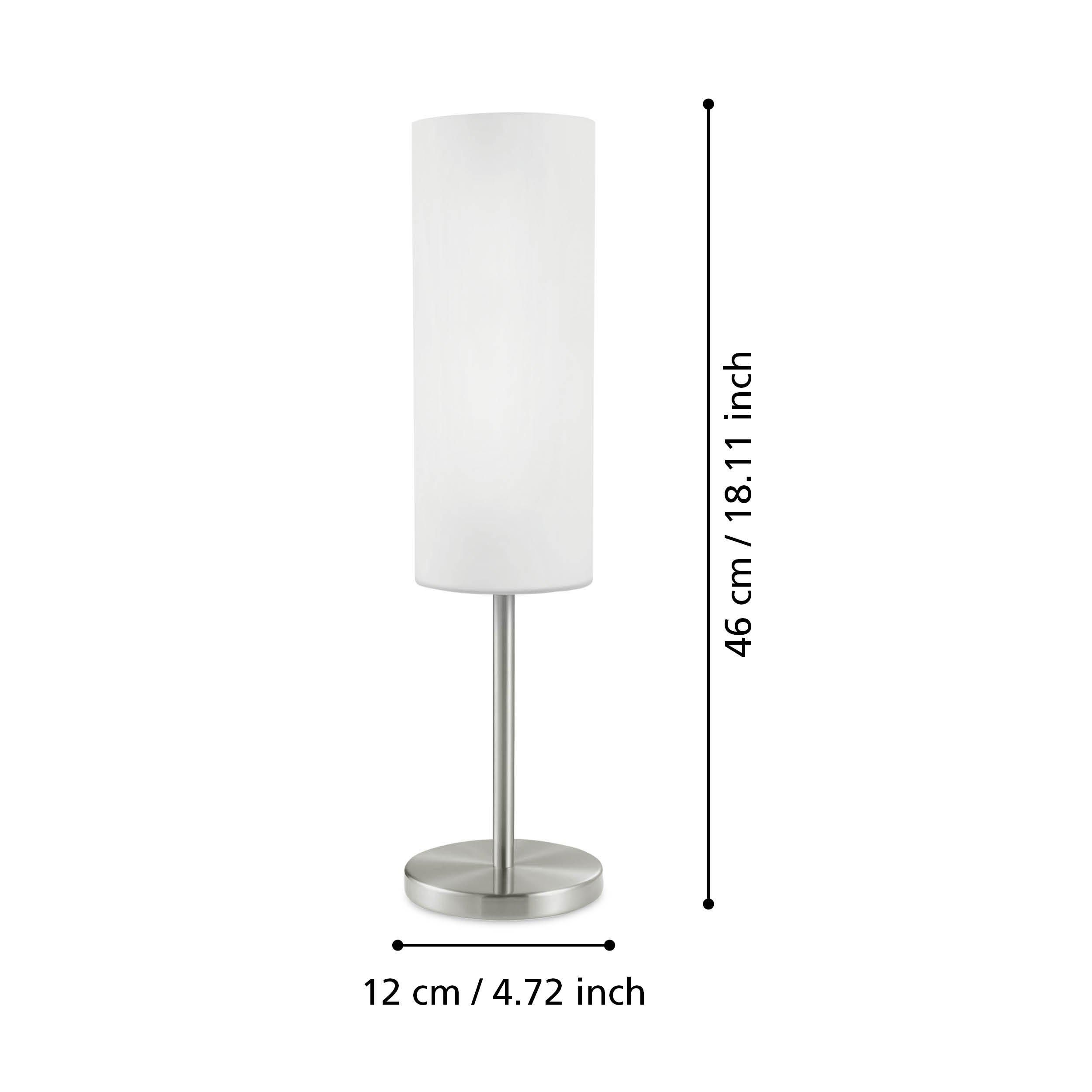 Lampe de table métal argenté TROY 3 E27 1X40W