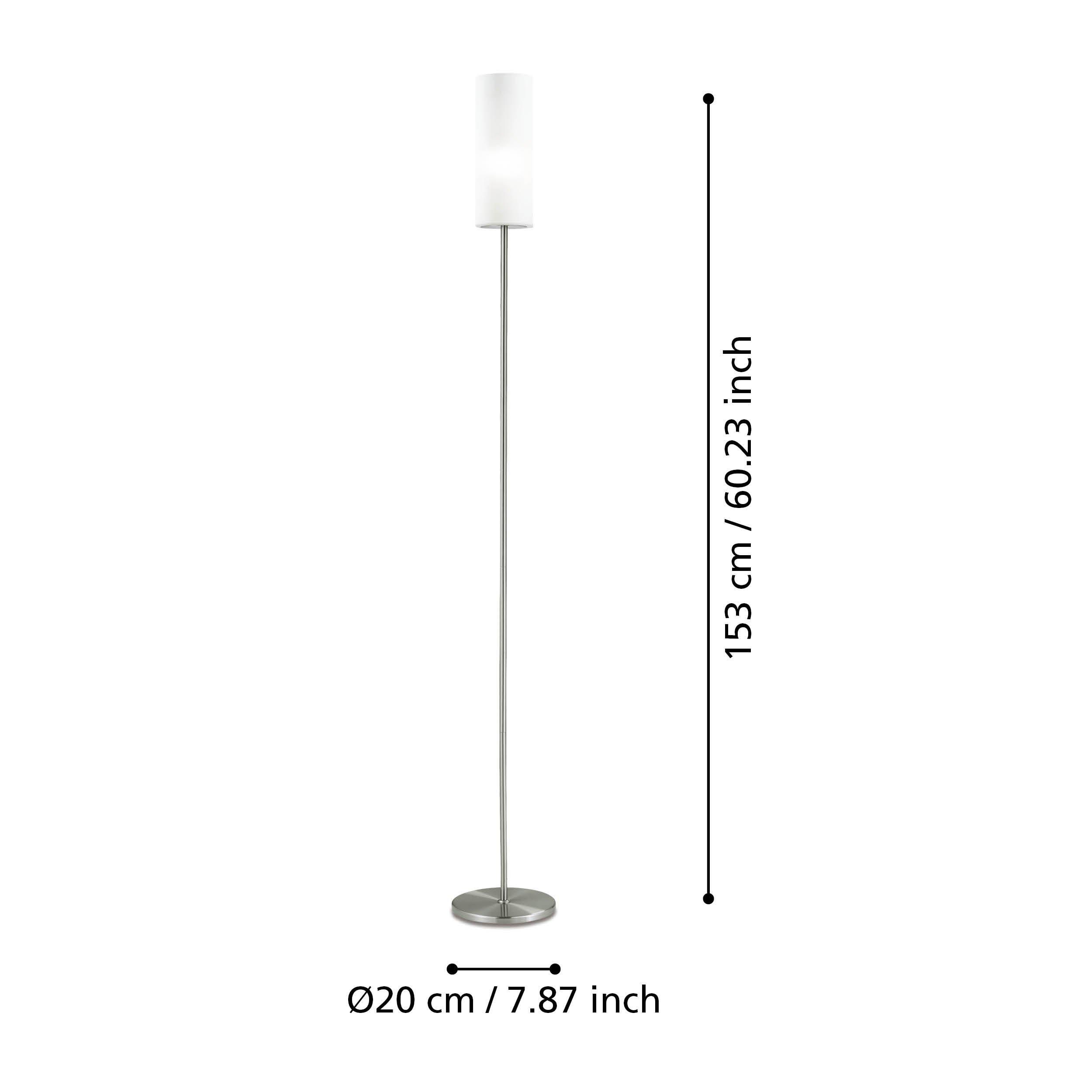 Lampadaire métal argenté TROY 3 E27 1X40W