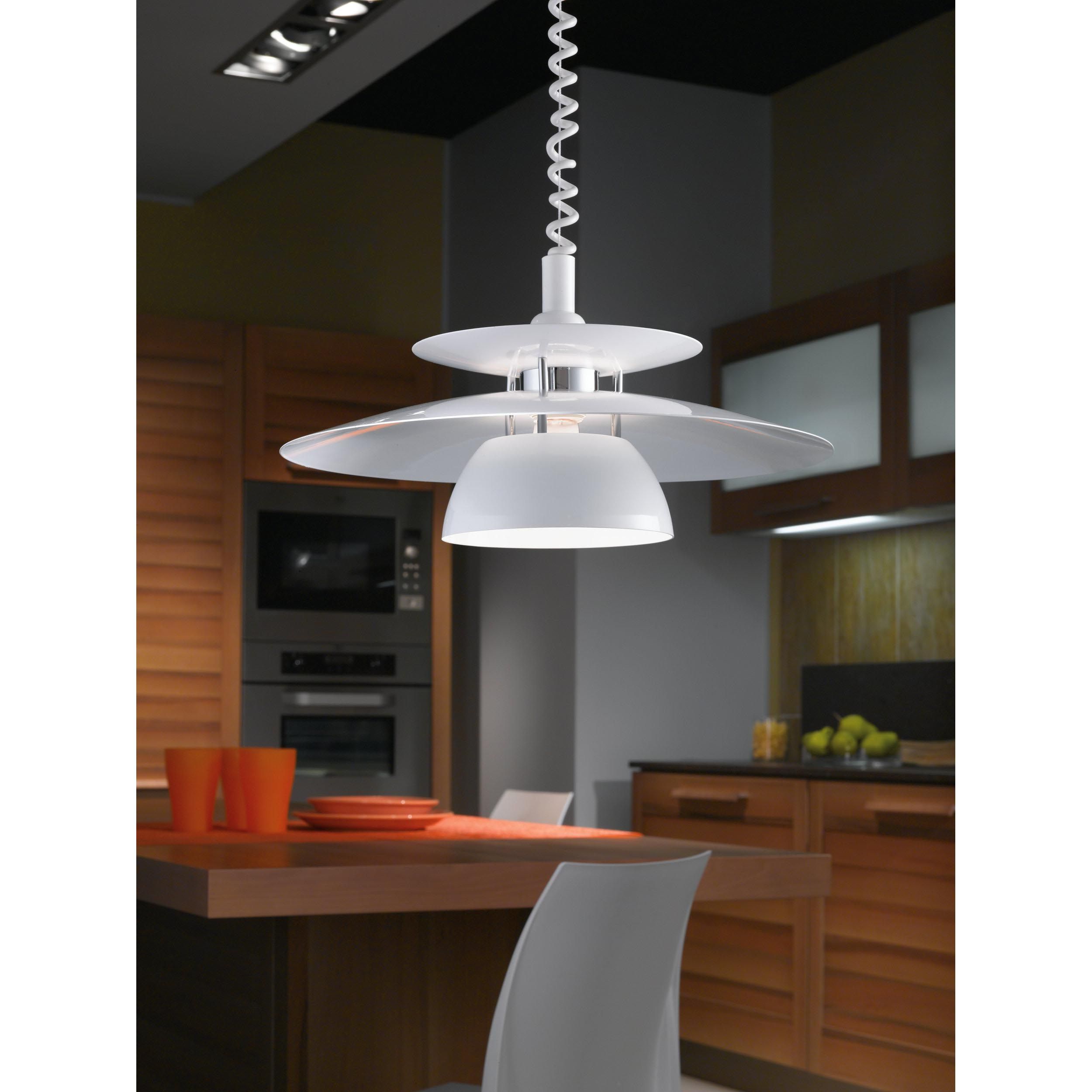 Suspension métal blanc BRENDA E27 1X60W