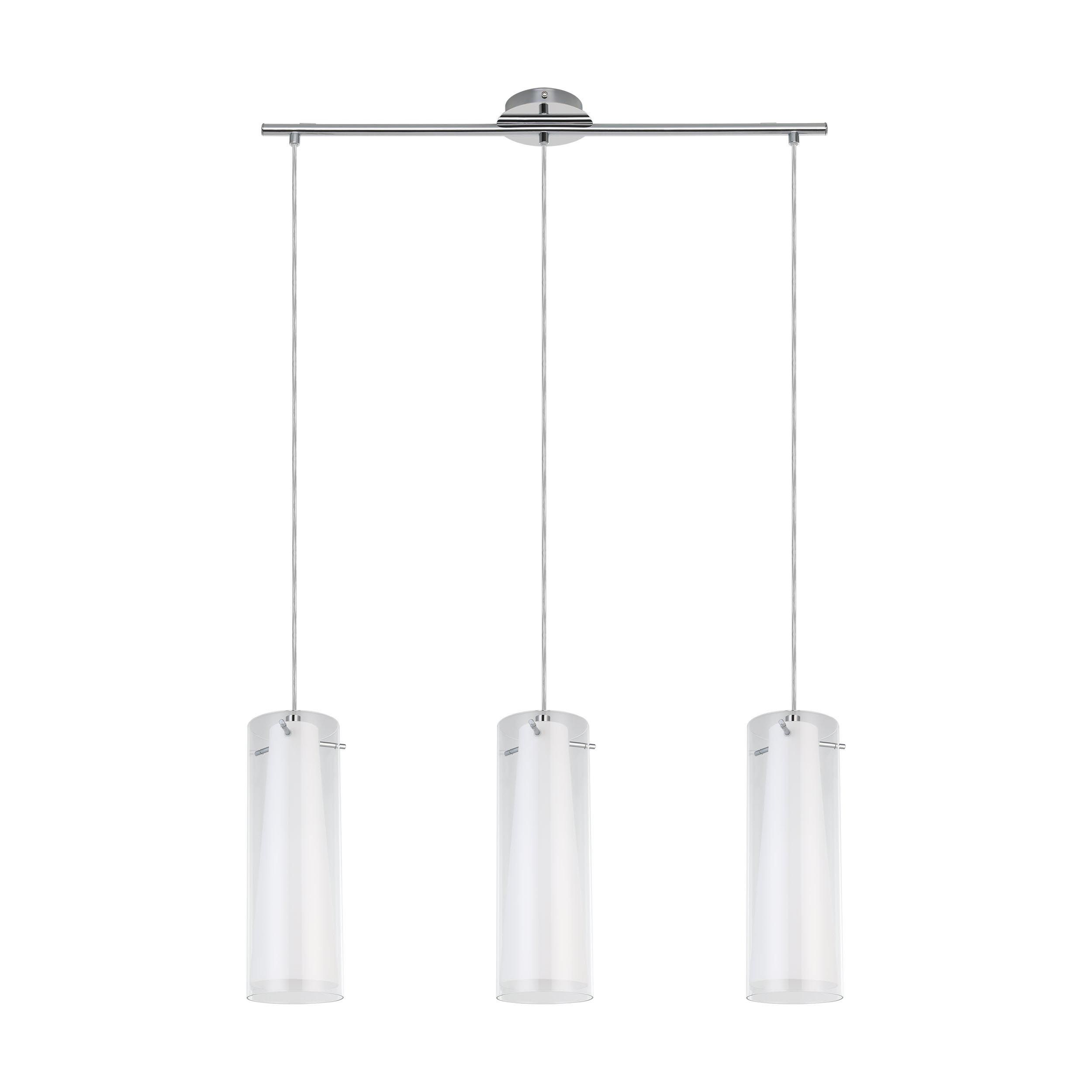 Suspension verre blanc PINTO E27 3X40W