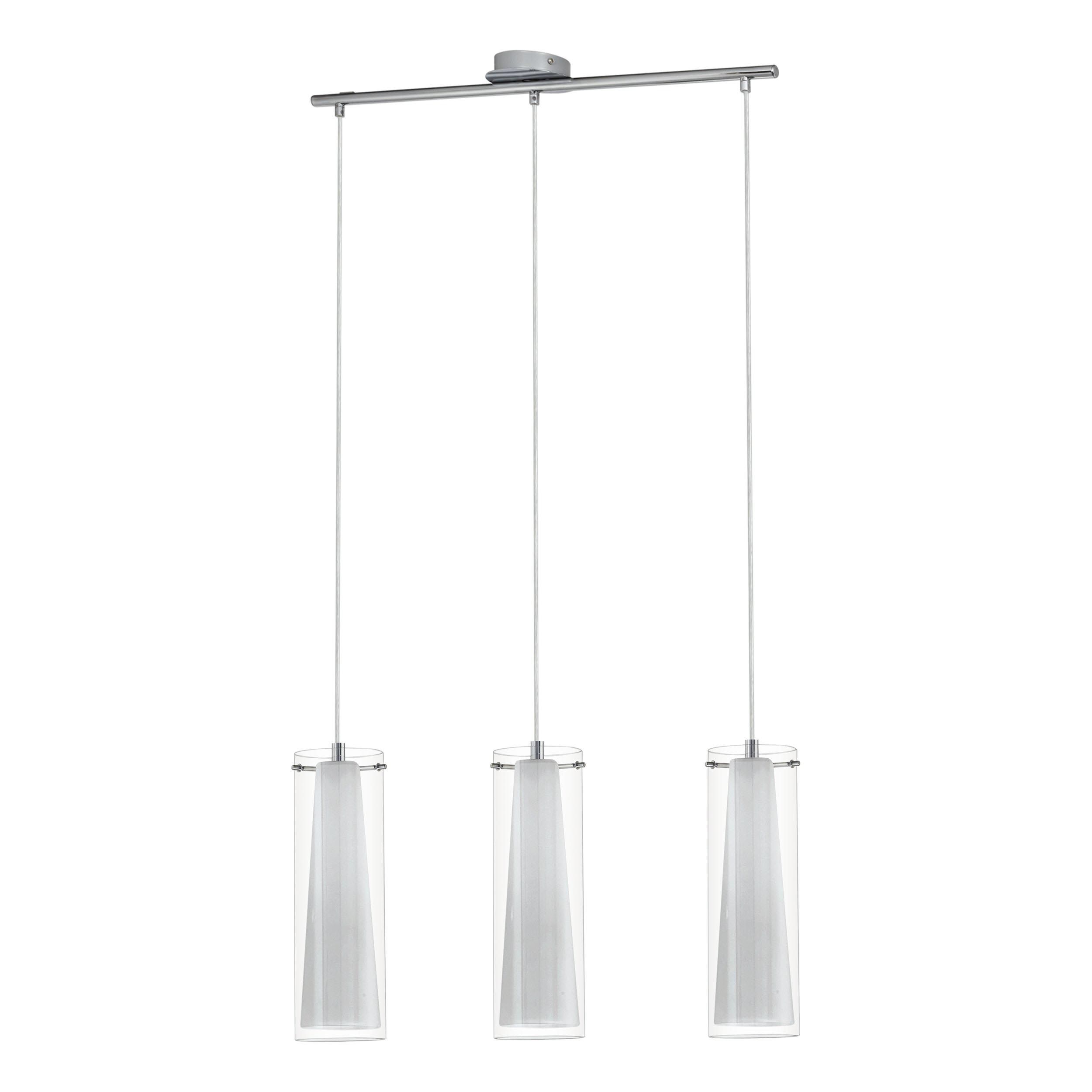 Suspension verre blanc PINTO E27 3X40W