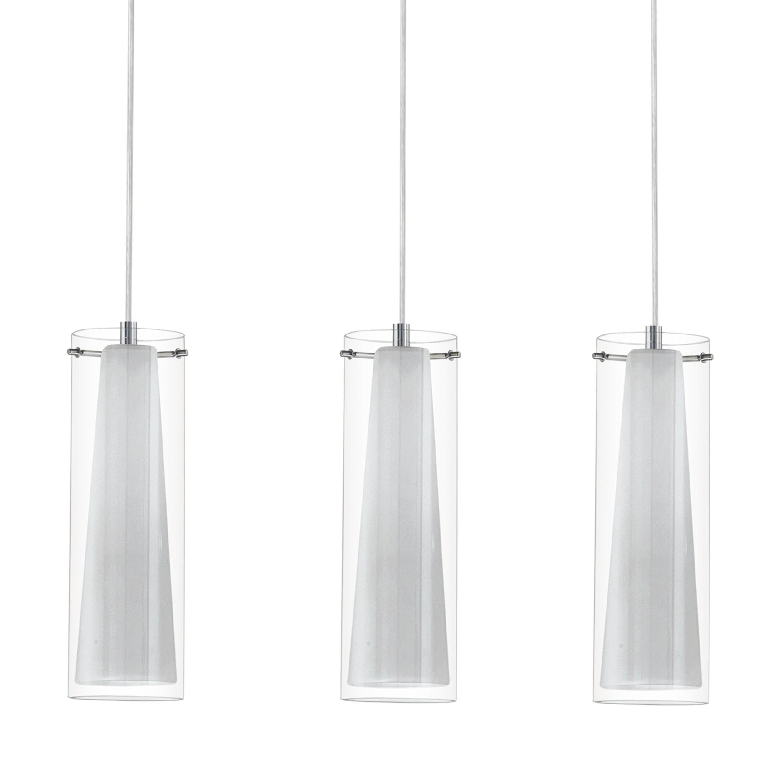 Suspension verre blanc PINTO E27 3X40W