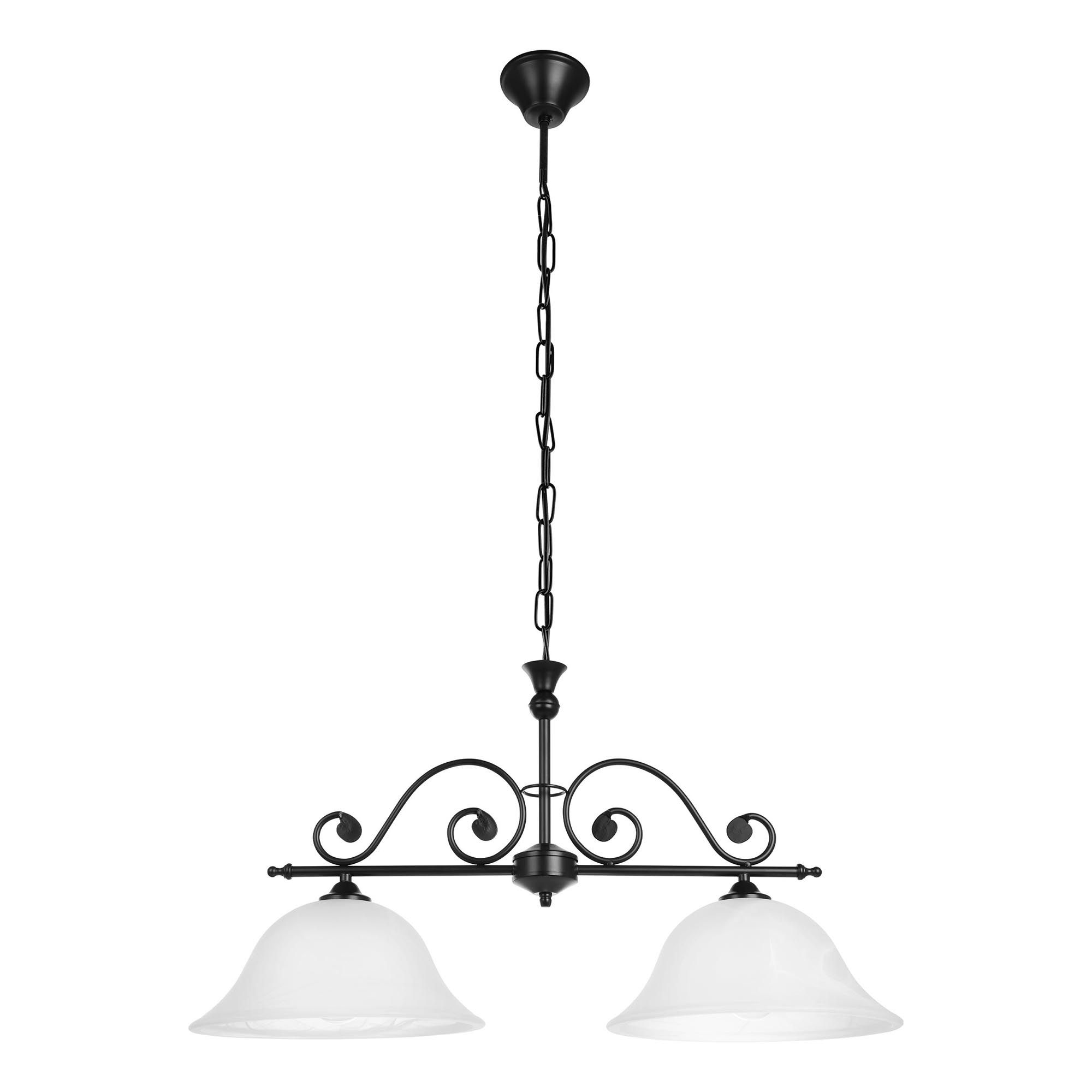 Suspension métal noir MURCIA E27 2X60W