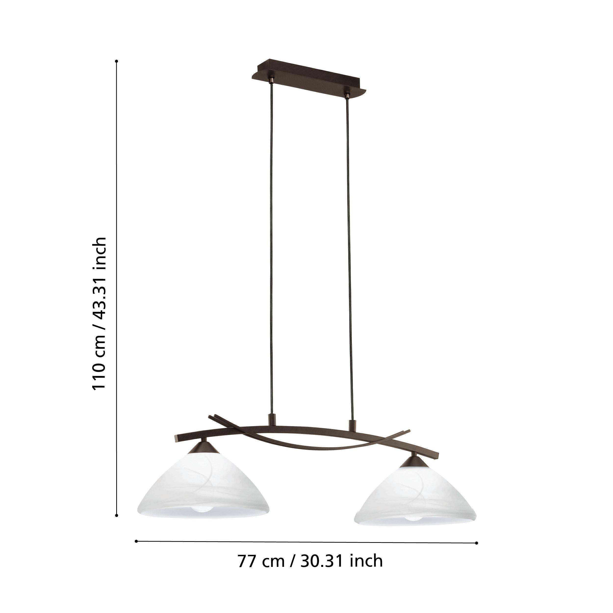 Lustre métal marron VINOVO E27 2X60W