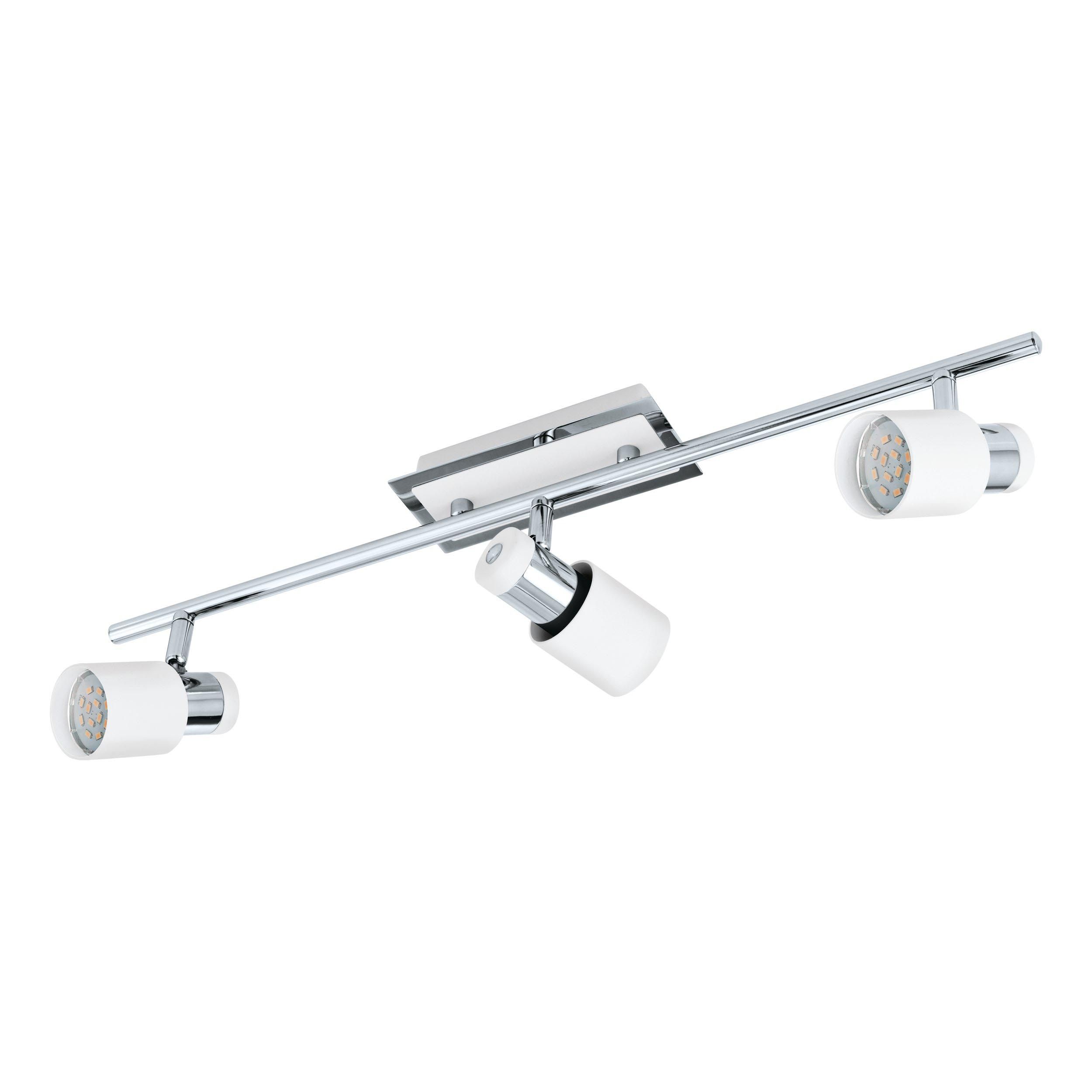 Spot de plafond réglette/plaf métal argenté DAVIDA GU10 3X4,6W