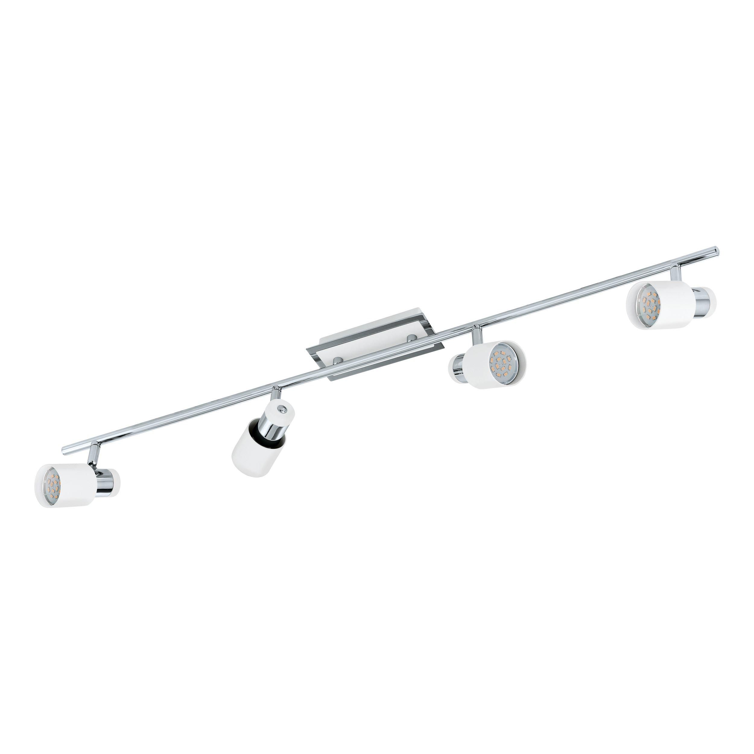 Spot de plafond réglette/plaf métal argenté DAVIDA GU10 4X4,6W