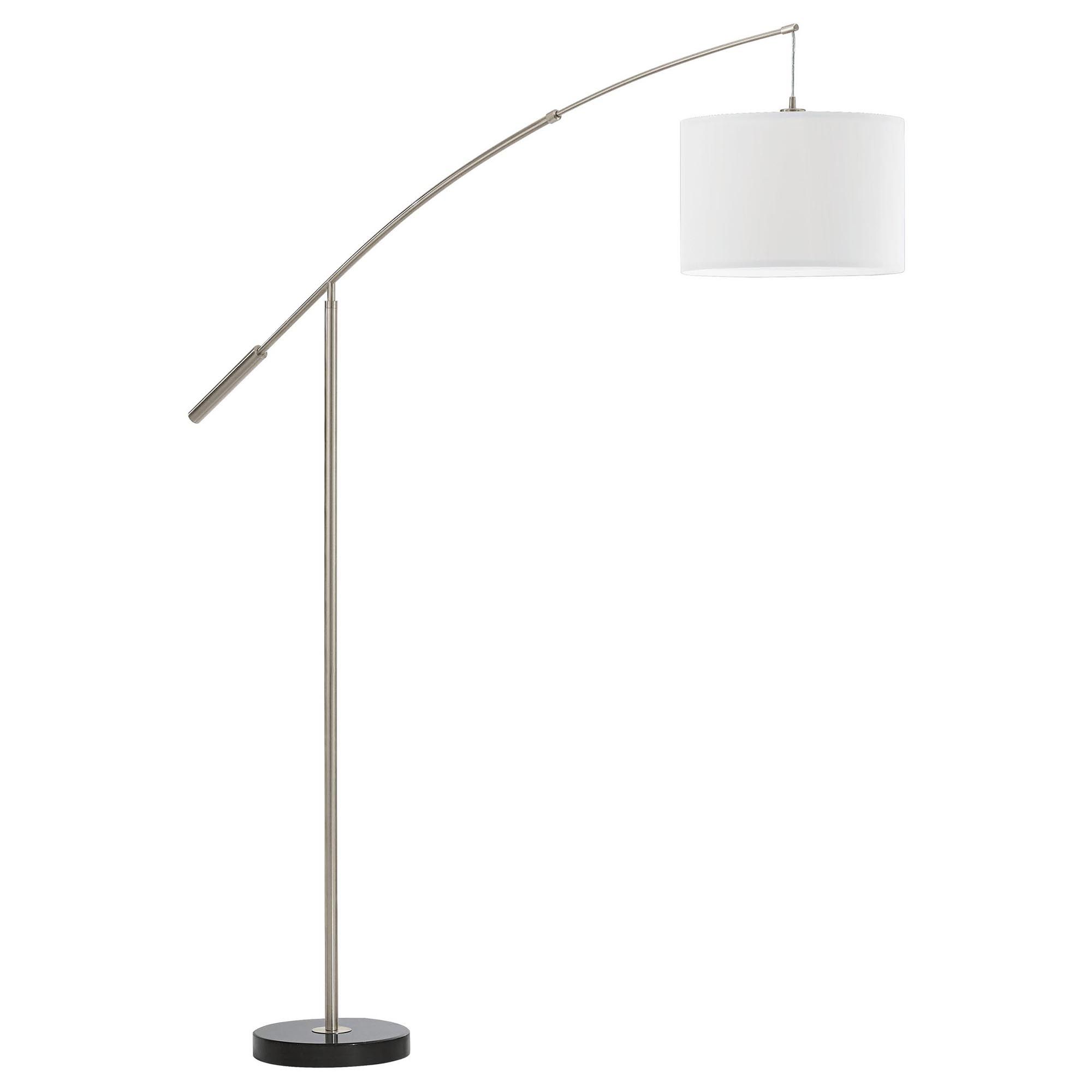 Lampadaire métal nickel NADINA E27 1X60W