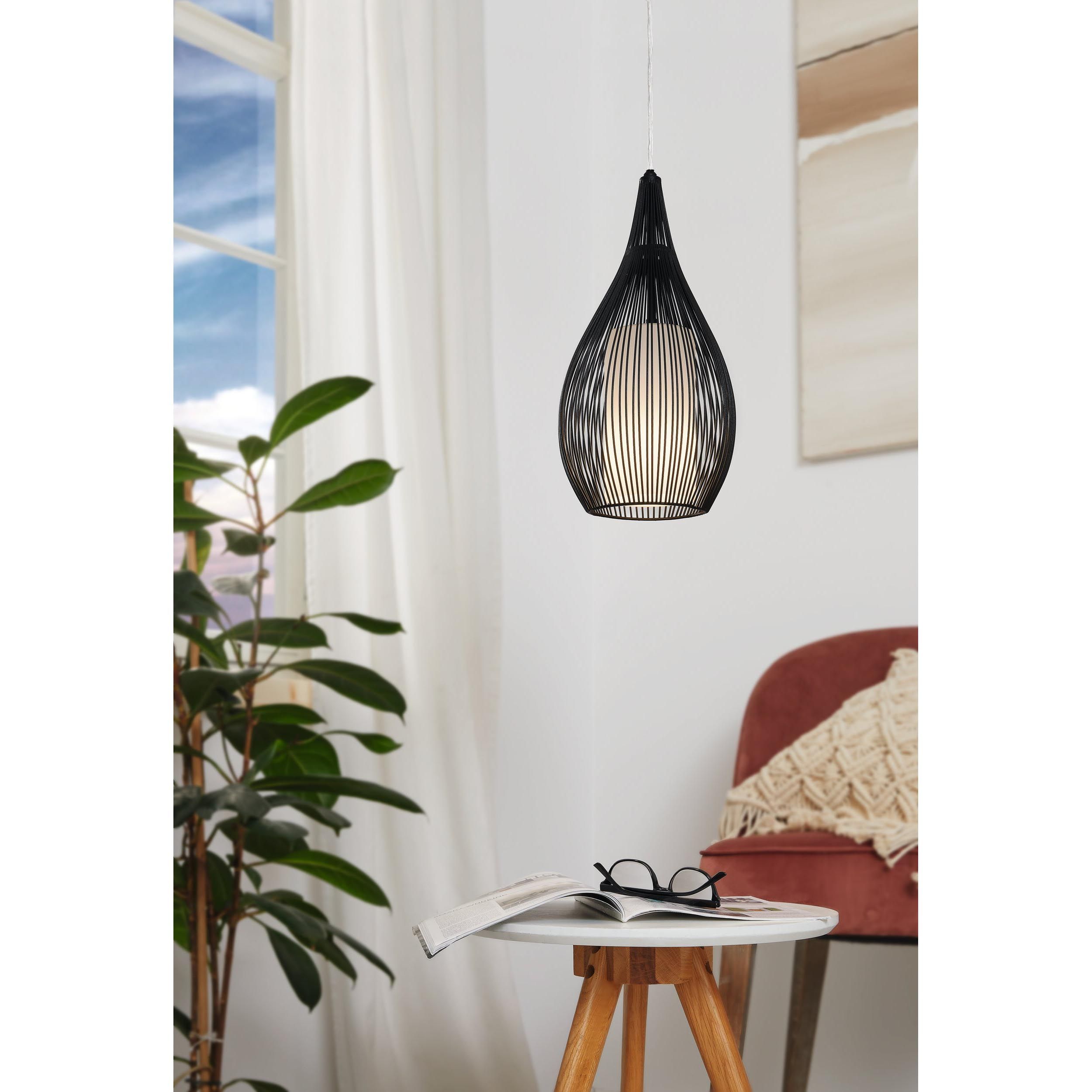 Suspension métal noir RAZONI E27 1X60W