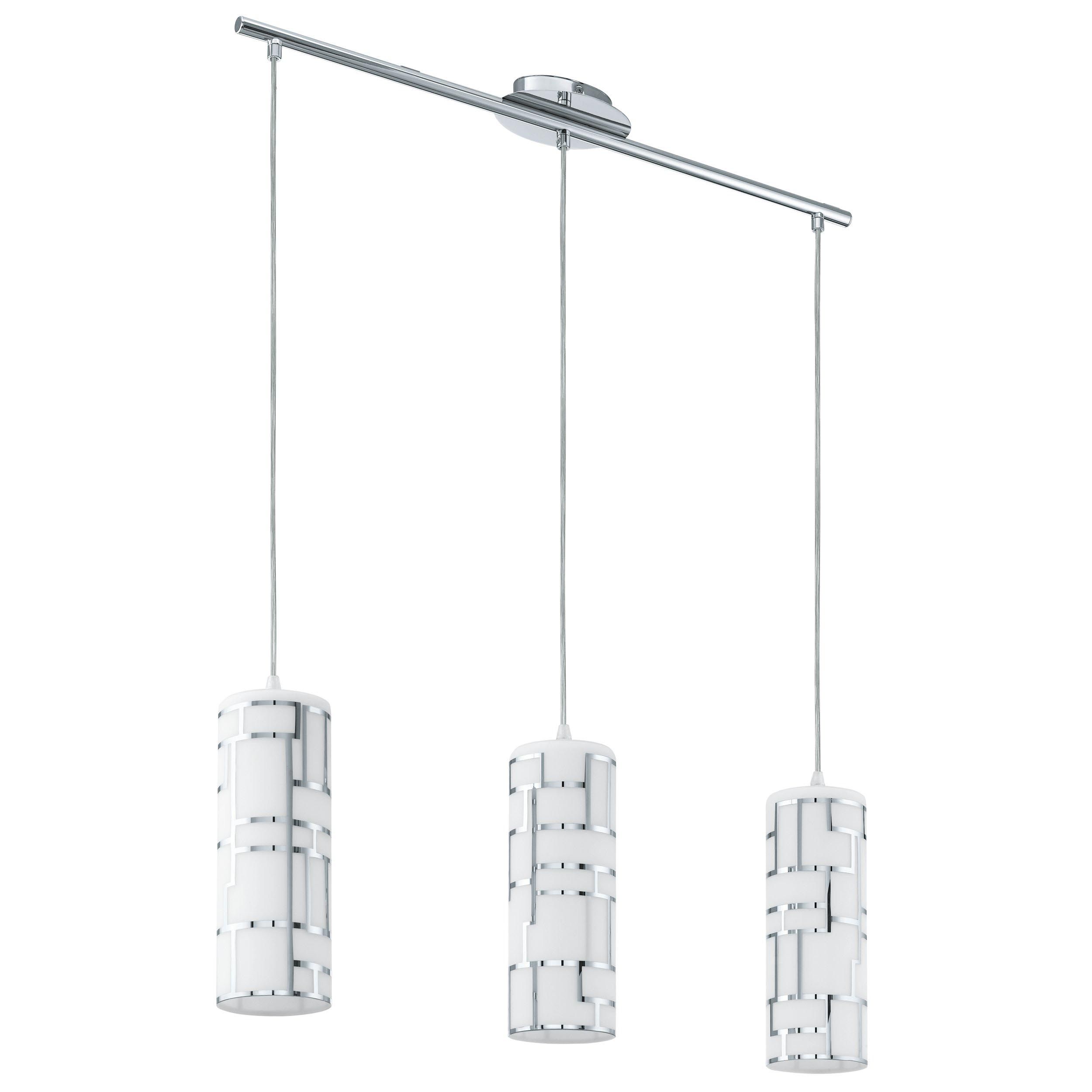 Suspension verre chrome BAYMAN E27 3X60W