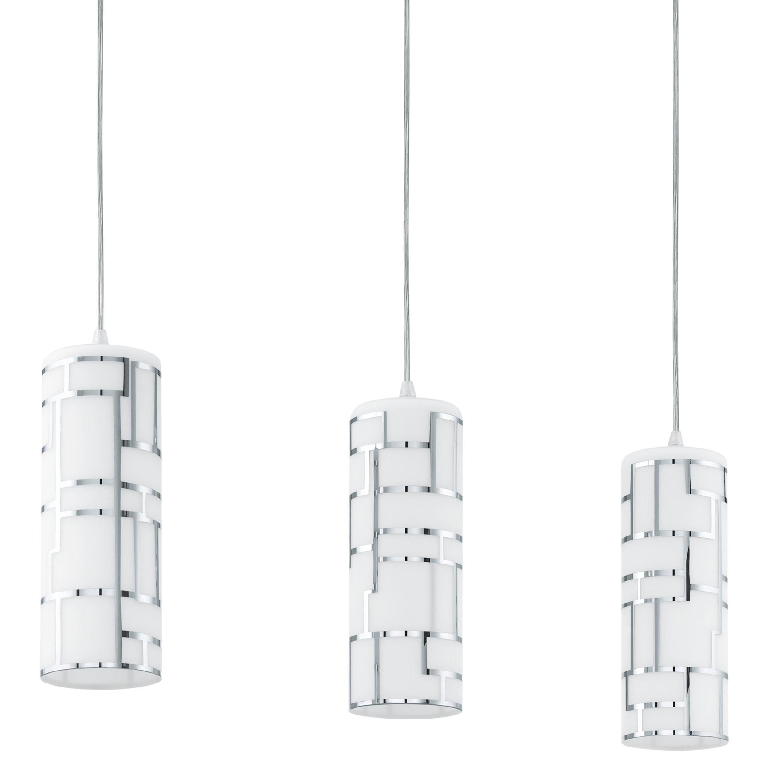 Suspension verre chrome BAYMAN E27 3X60W