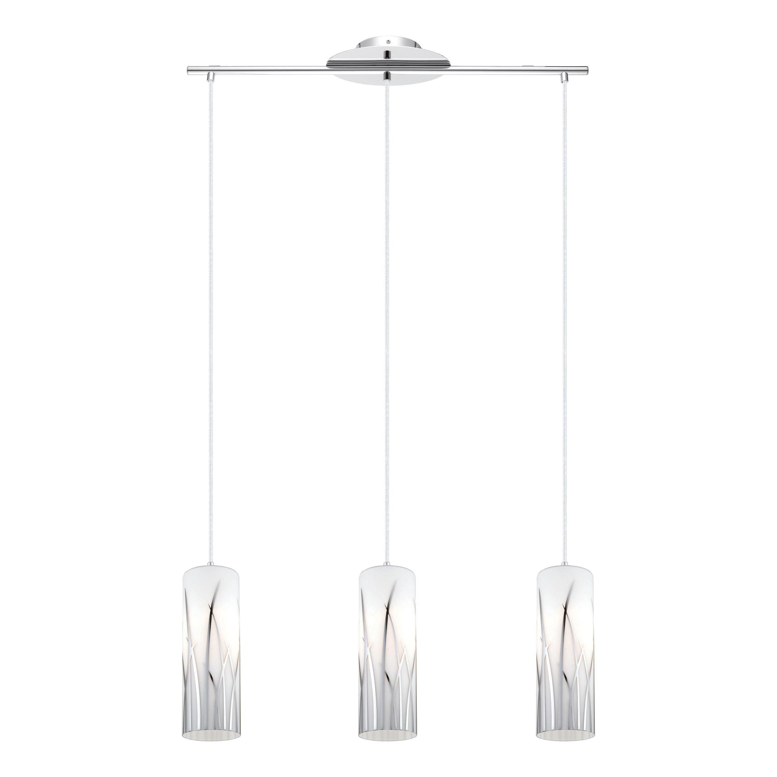 Suspension verre blanc RIVATO E27 3X60W