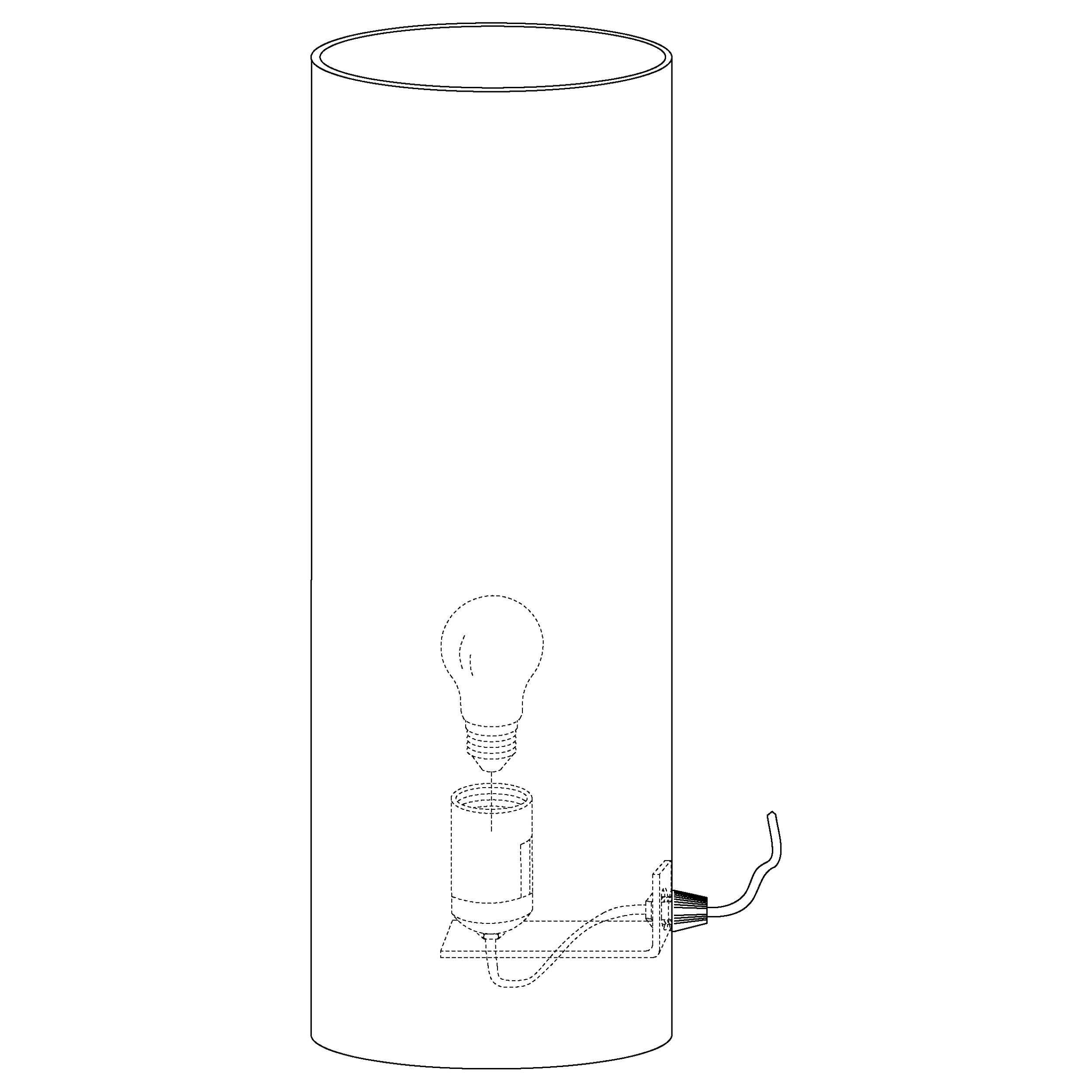 Lampe de table verre blanc RIVATO E27 1X60W