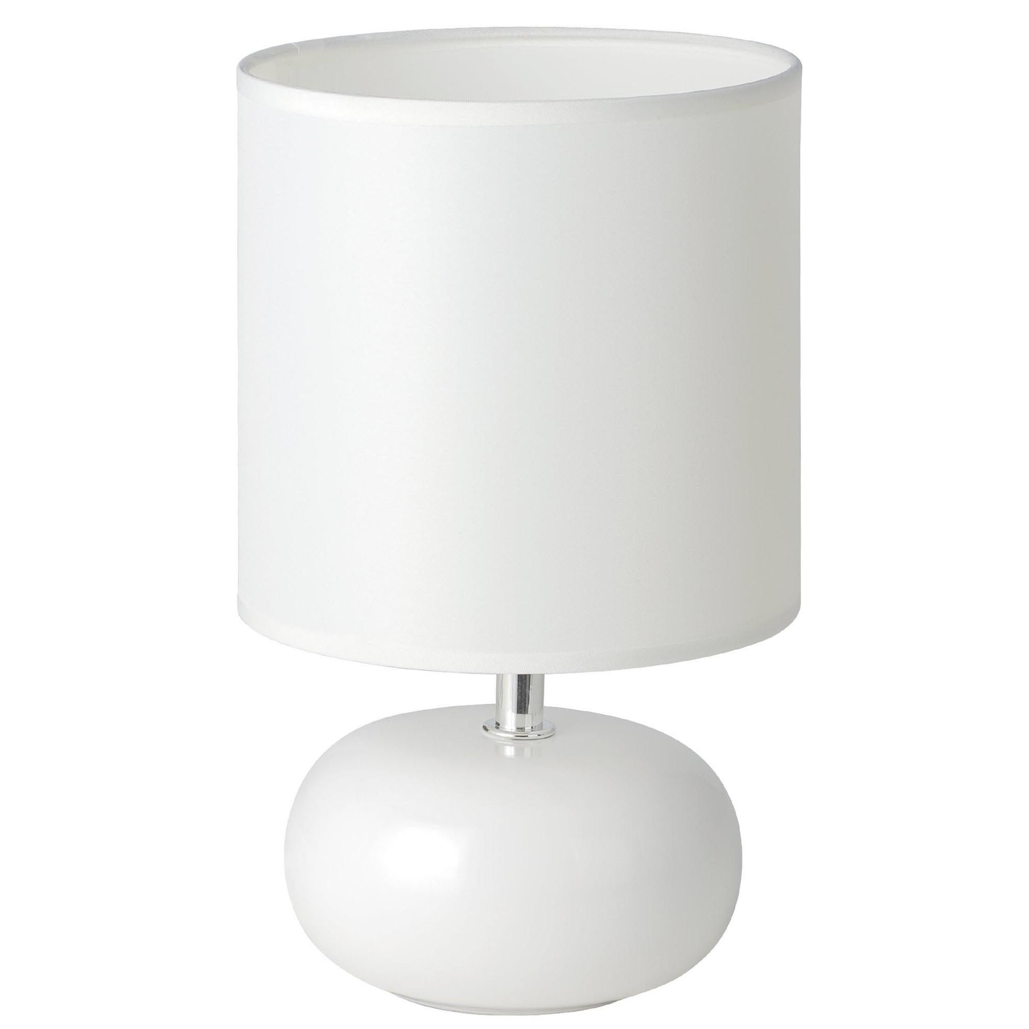 Lampe de table métal blanc TRONDIO E14 1X40W