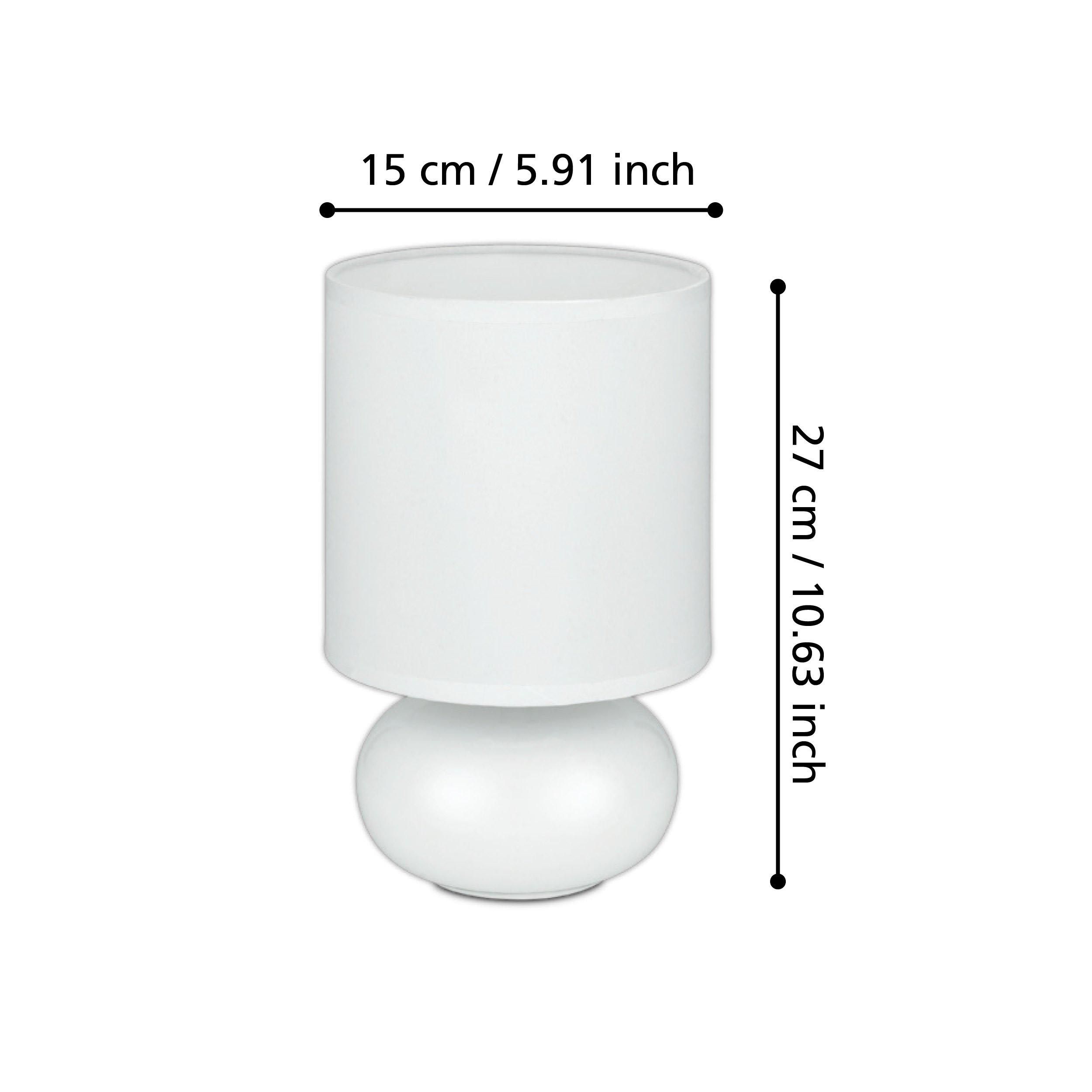 Lampe de table métal blanc TRONDIO E14 1X40W