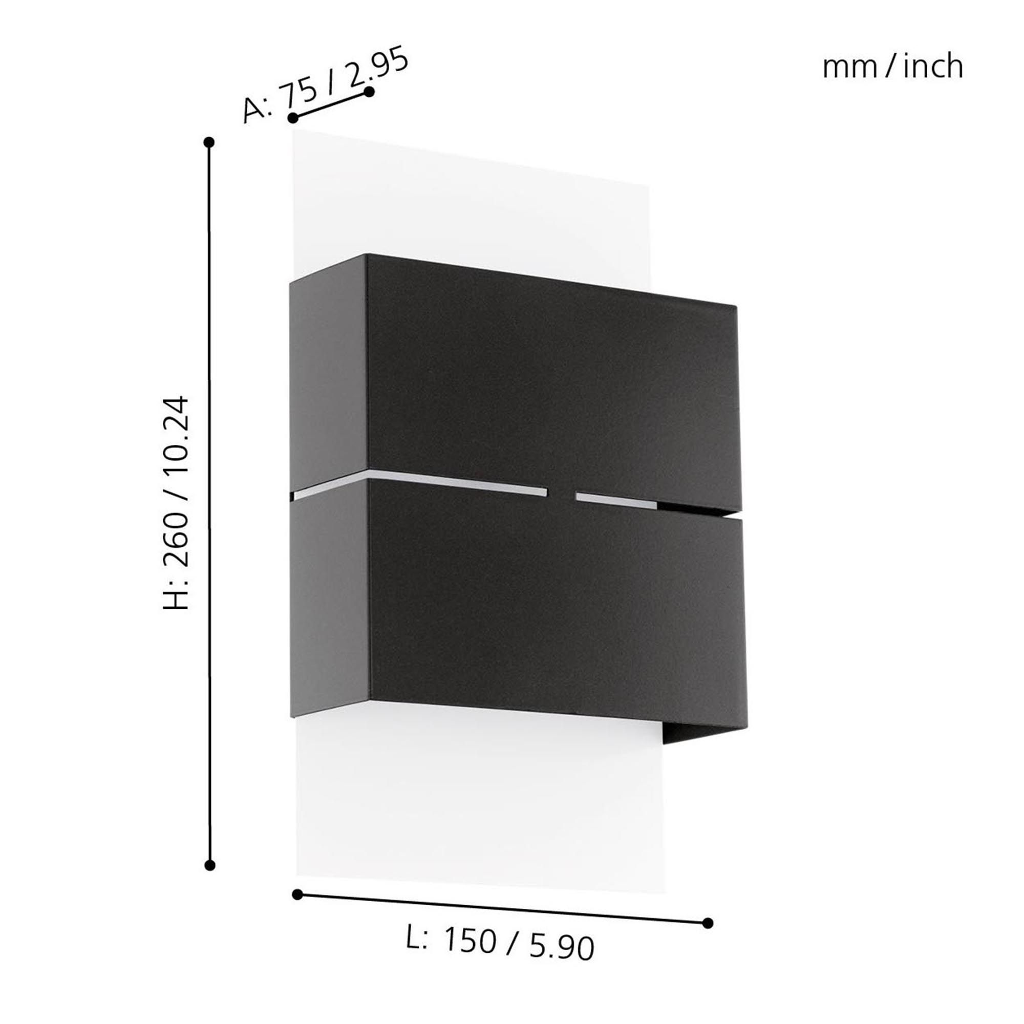 Applique extérieure métal blanc KIBEA LED INT 2X2,5W