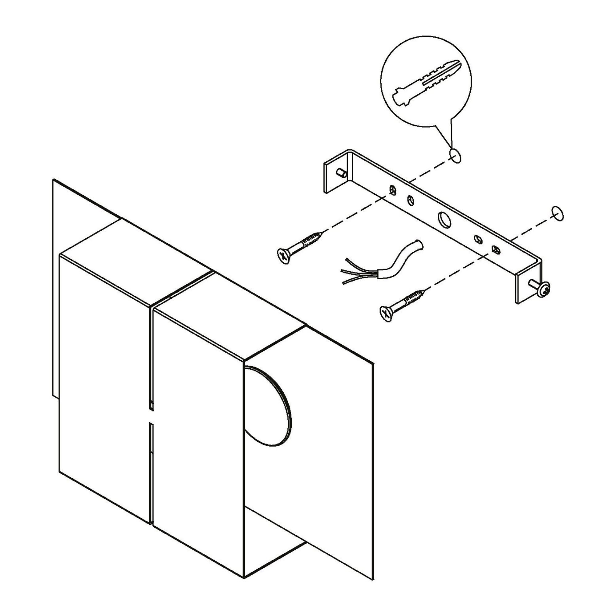 Applique extérieure métal blanc KIBEA LED INT 2X2,5W