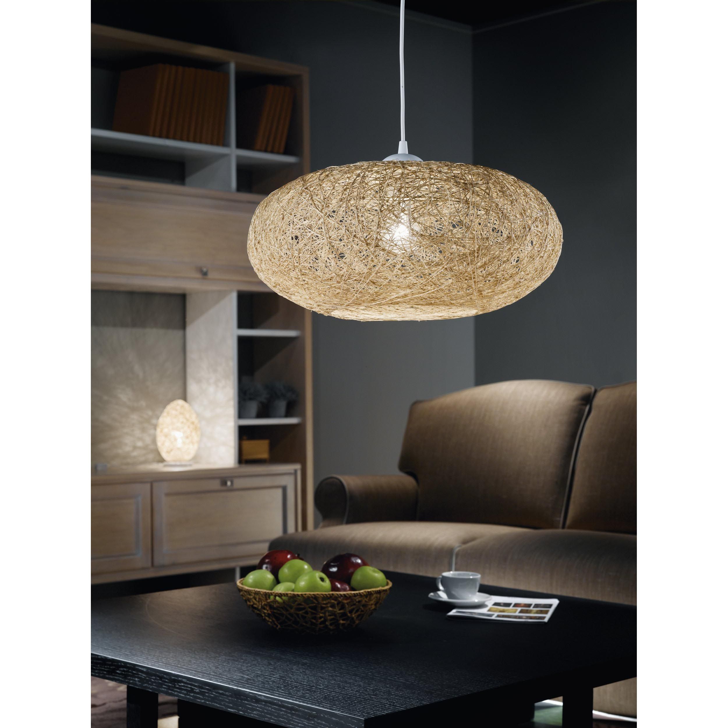 Suspension papier  beige CAMPILO E27 1X60W