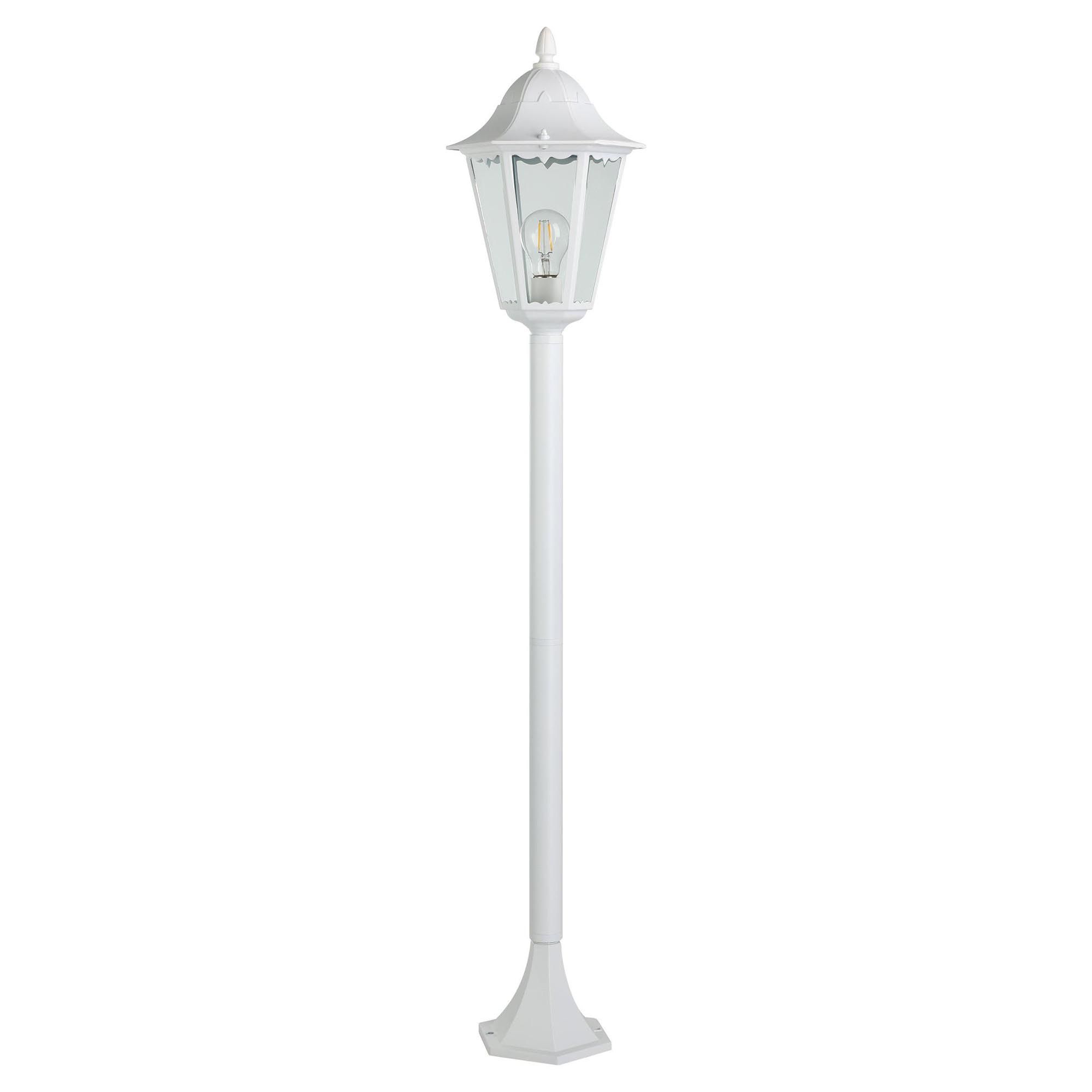 Lampadaire extérieur métal blanc NAVEDO E27 1X60W