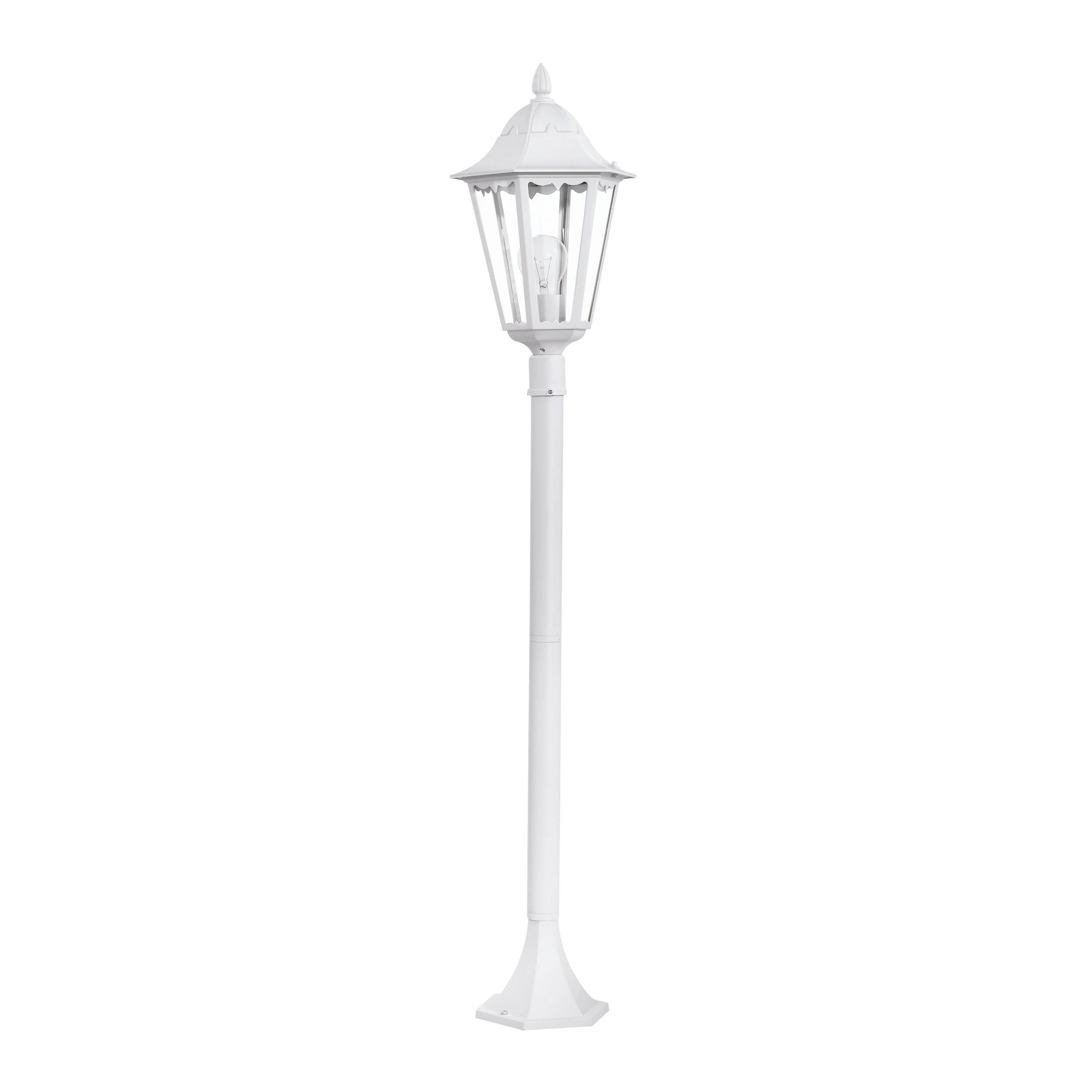 Lampadaire extérieur métal blanc NAVEDO E27 1X60W