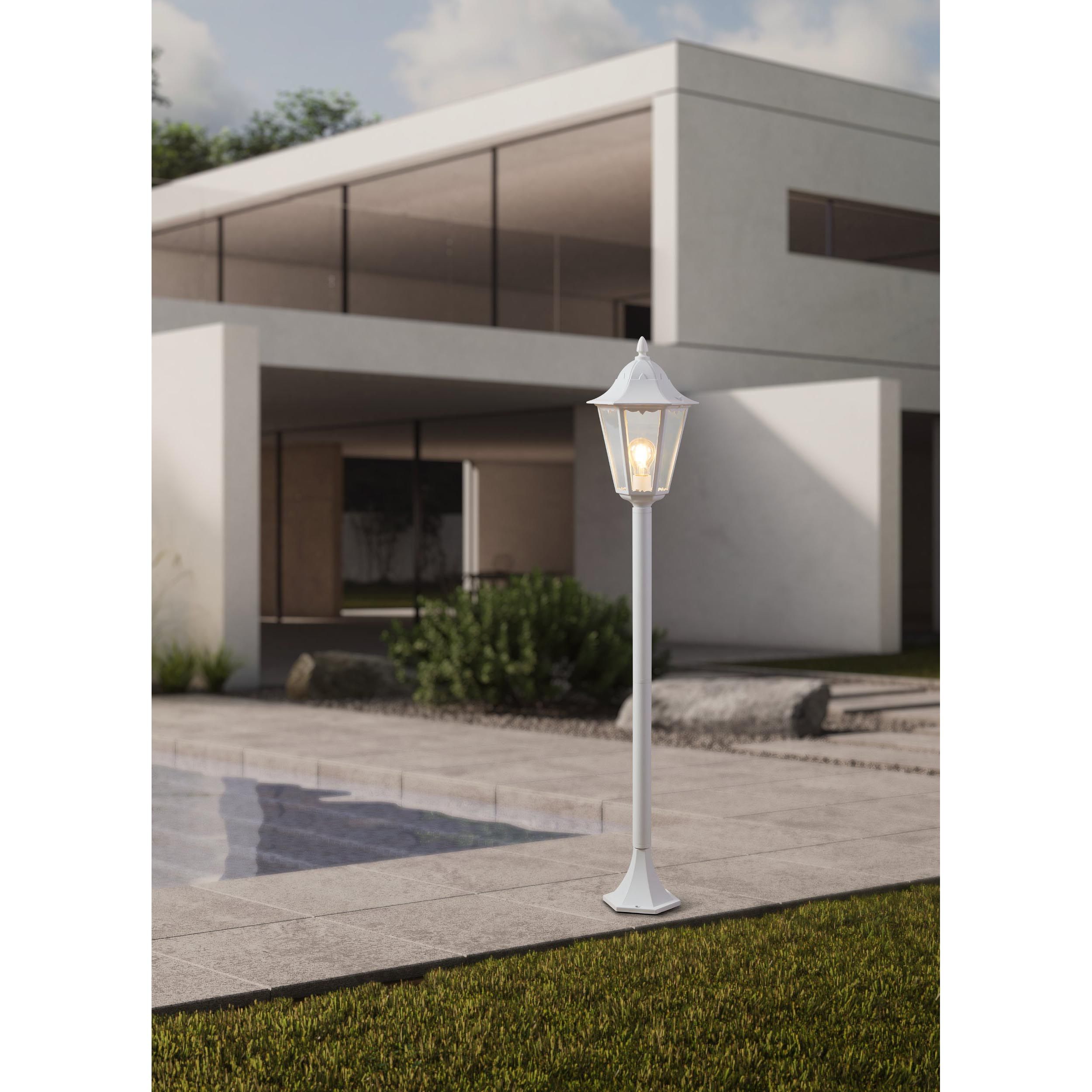 Lampadaire extérieur métal blanc NAVEDO E27 1X60W