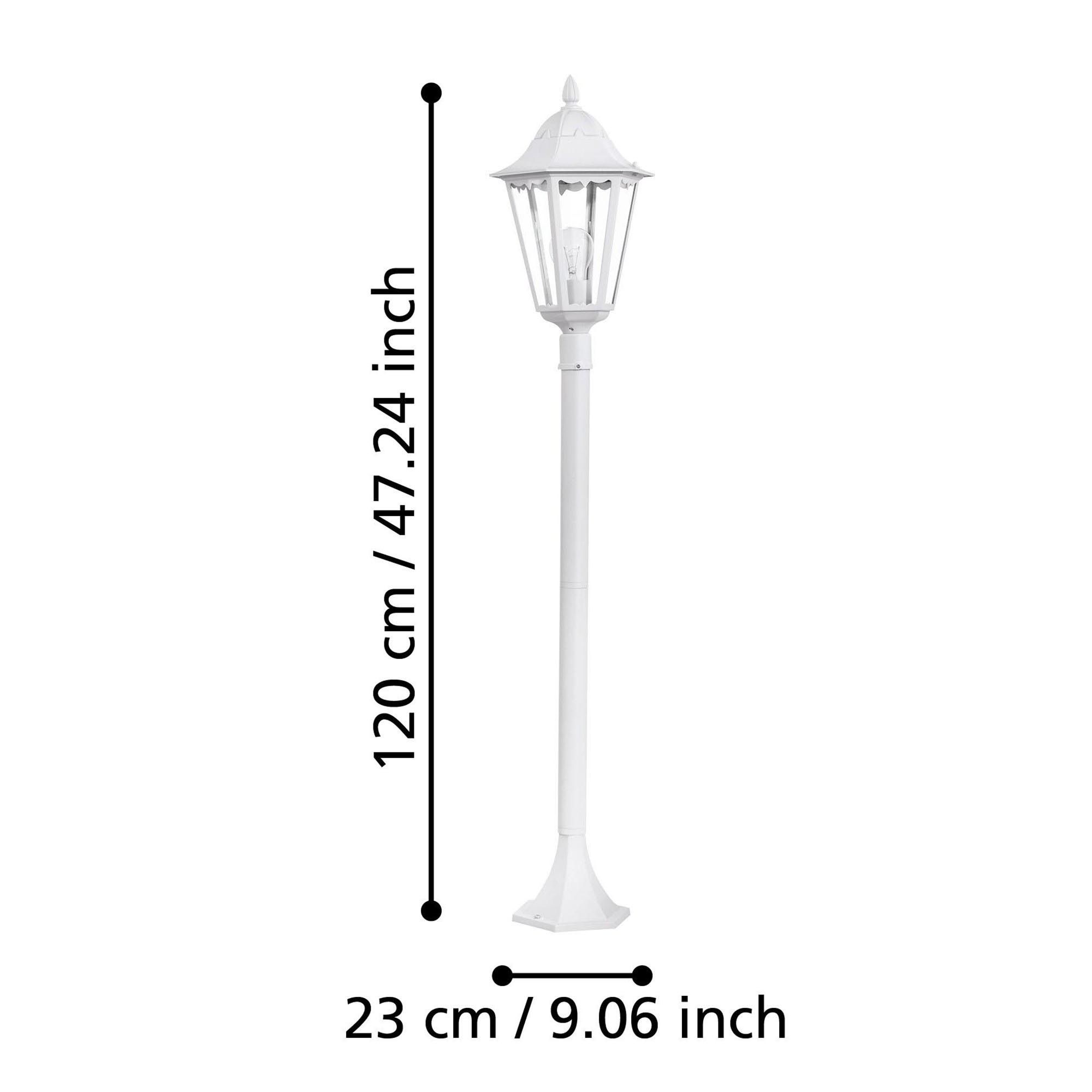 Lampadaire extérieur métal blanc NAVEDO E27 1X60W