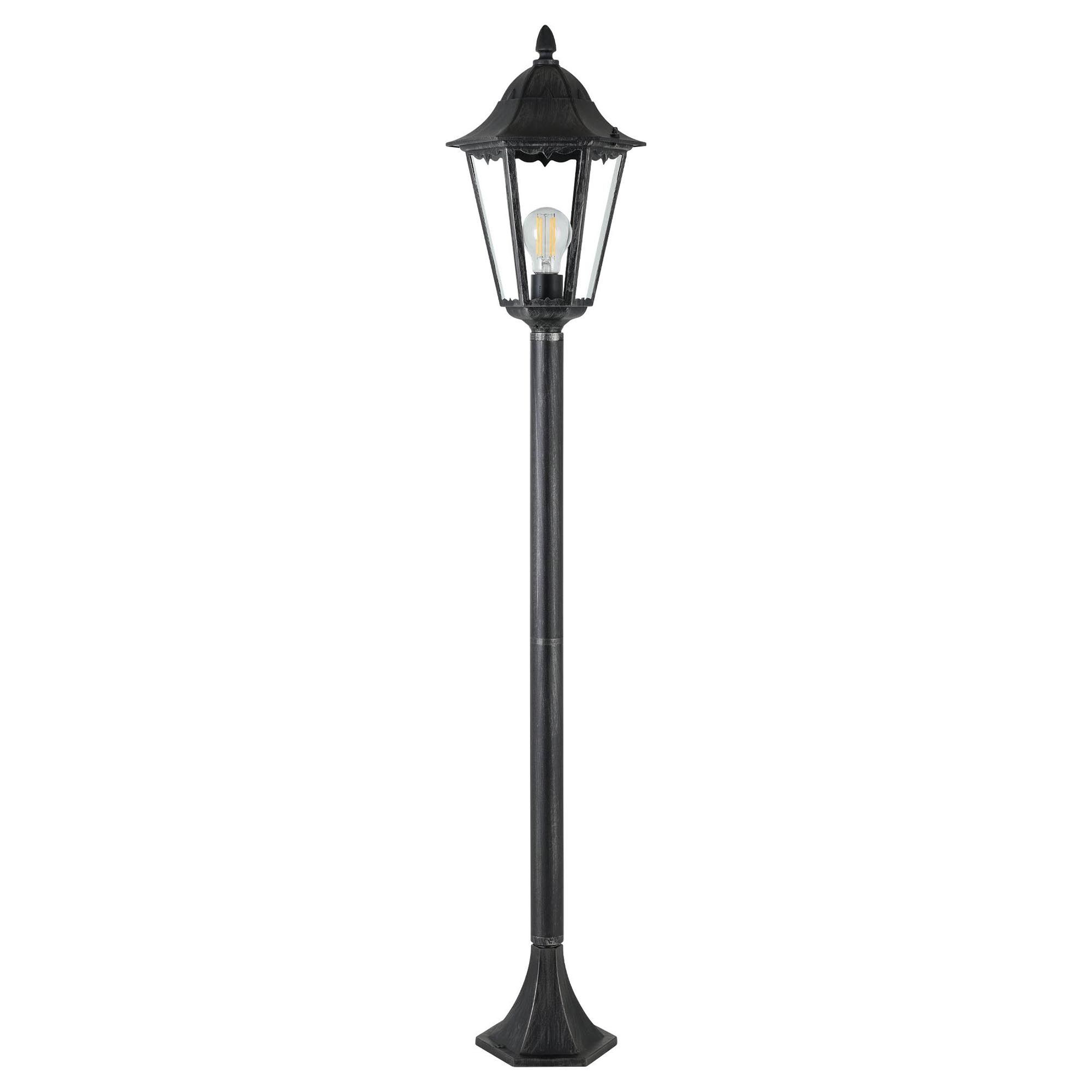 Lampadaire extérieur métal noir NAVEDO H120CM E27 1X60W