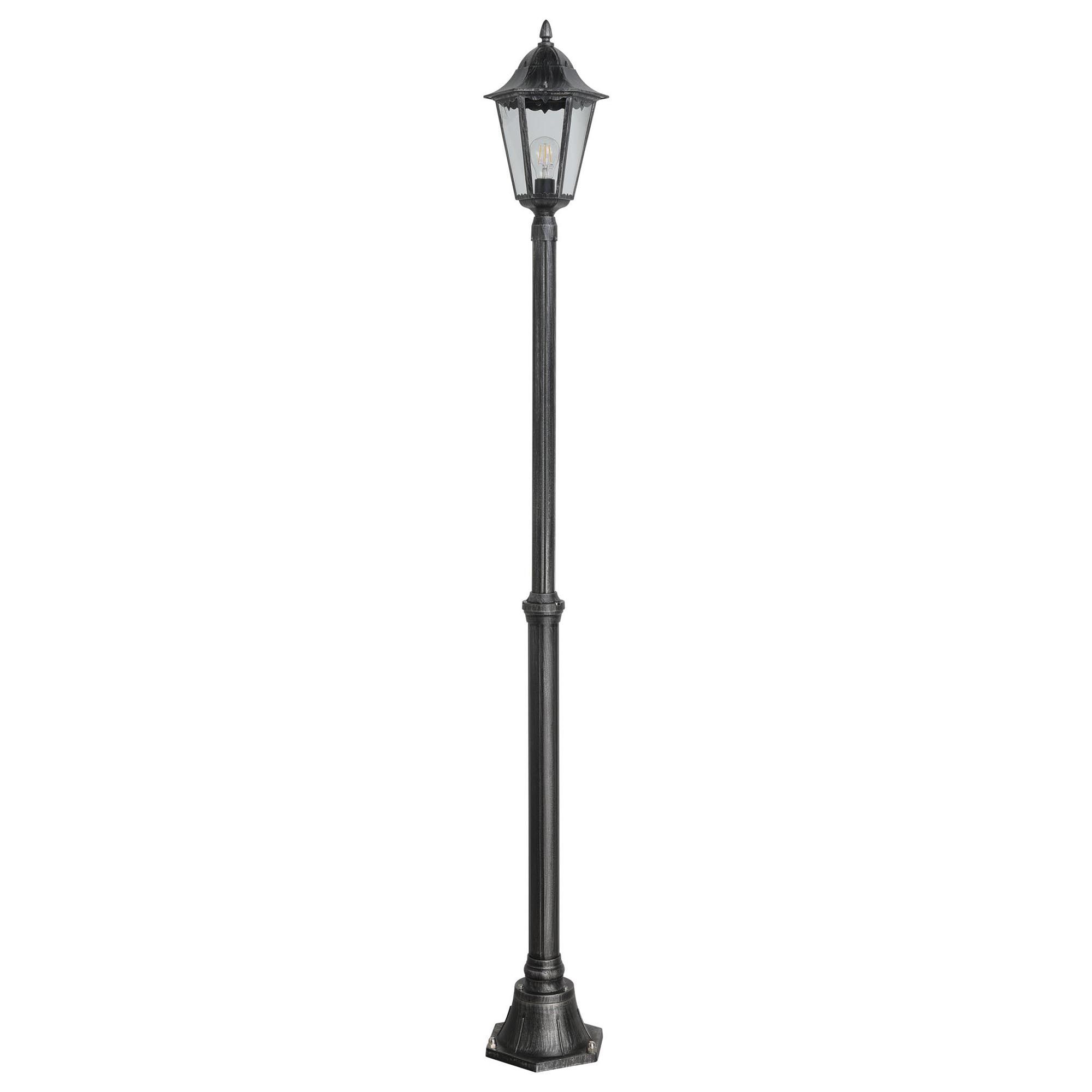 Lampadaire extérieur métal noir NAVEDO H200CM E27 1X60W