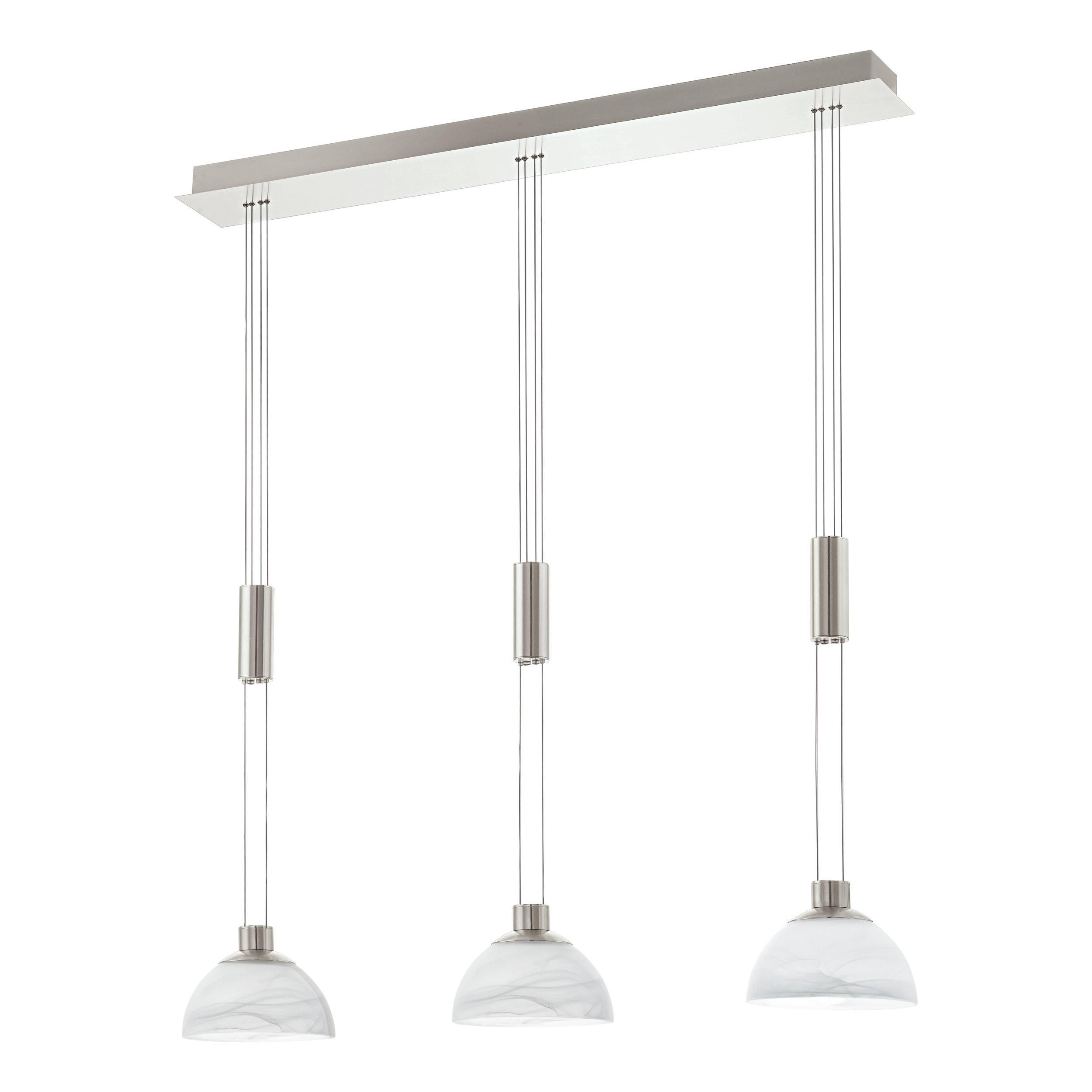 Suspension verre blanc MONTEFIO LED INT 3X6,5W