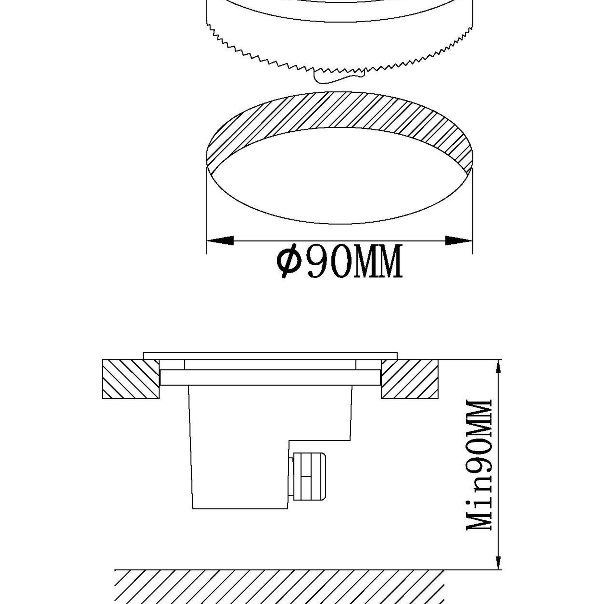 Spot à encastrer extérieur métal nickel LAMEDO carré LED INT 1X2,5W