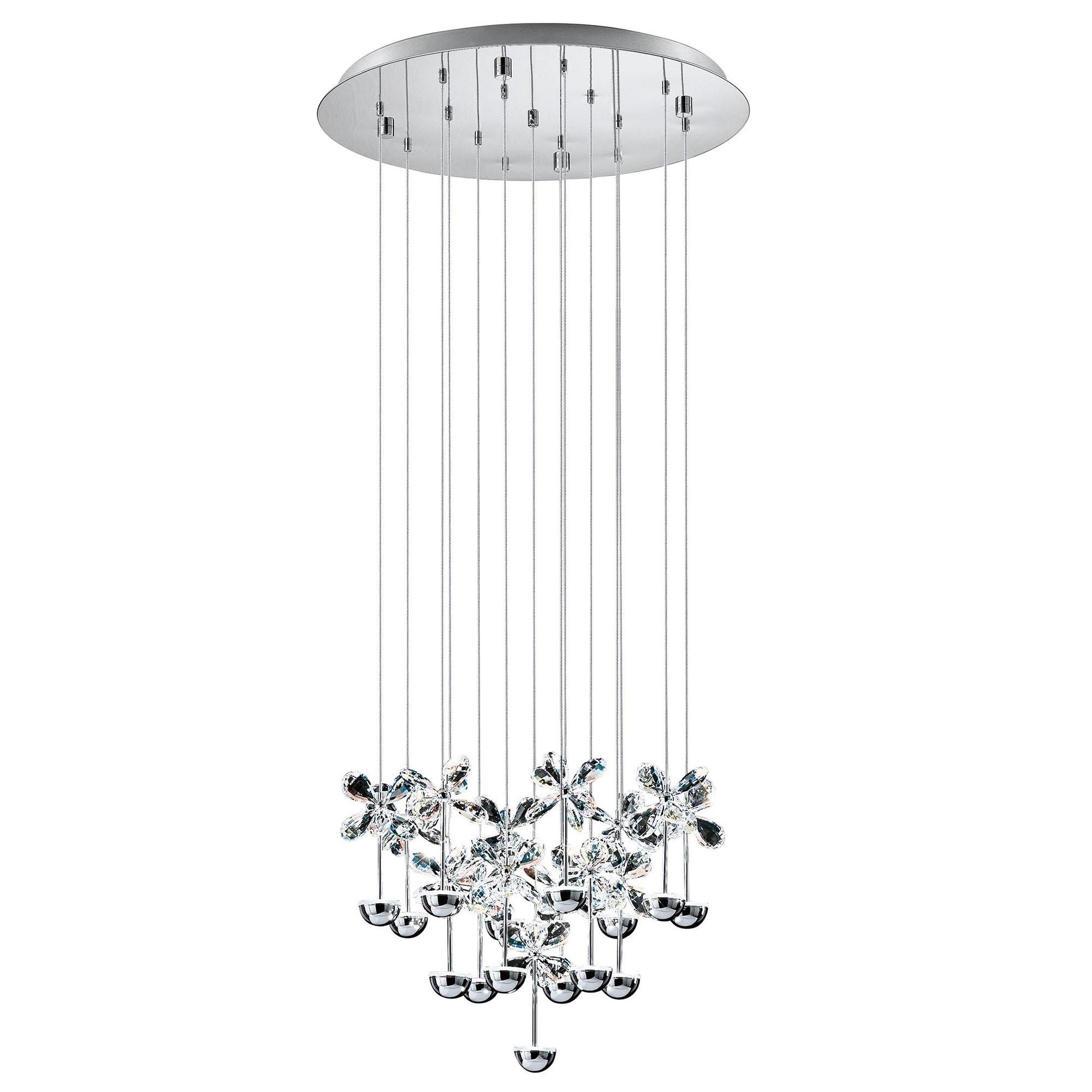 Suspension métal argenté PIANOPOLI LED INT 15X2,5W