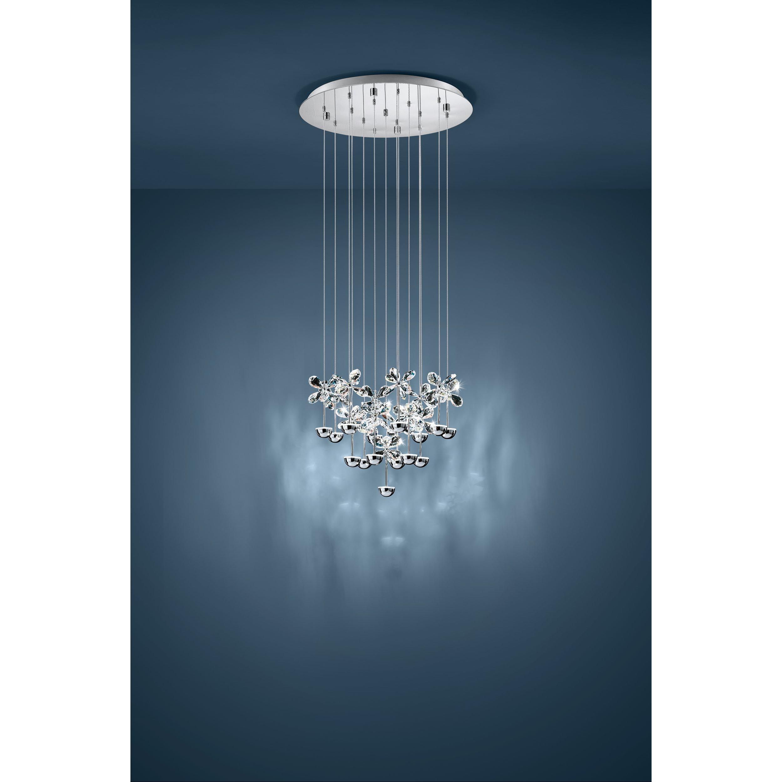 Suspension métal argenté PIANOPOLI LED INT 15X2,5W