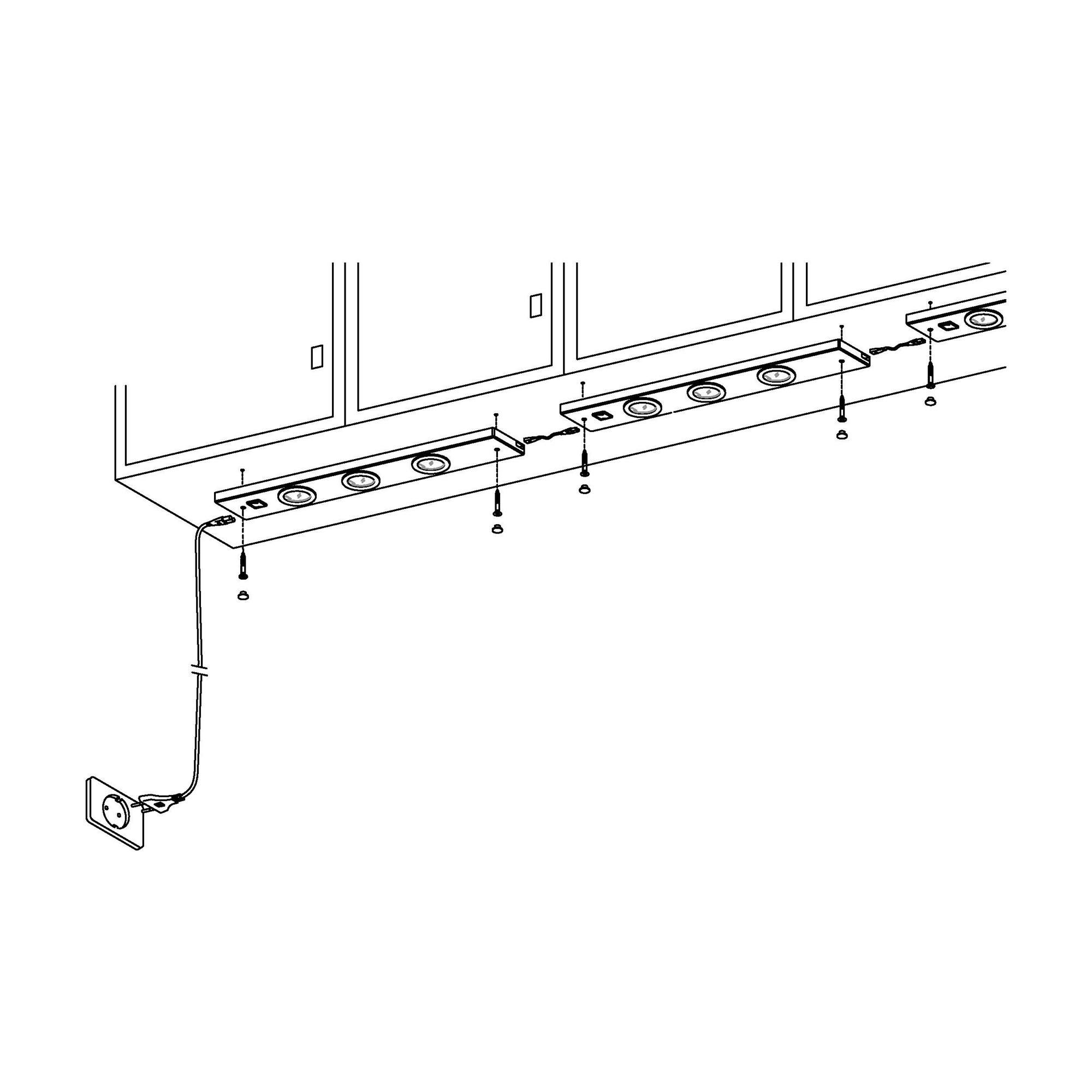 Plafonnier métal blanc KOB LED LED INT 3X2,3W