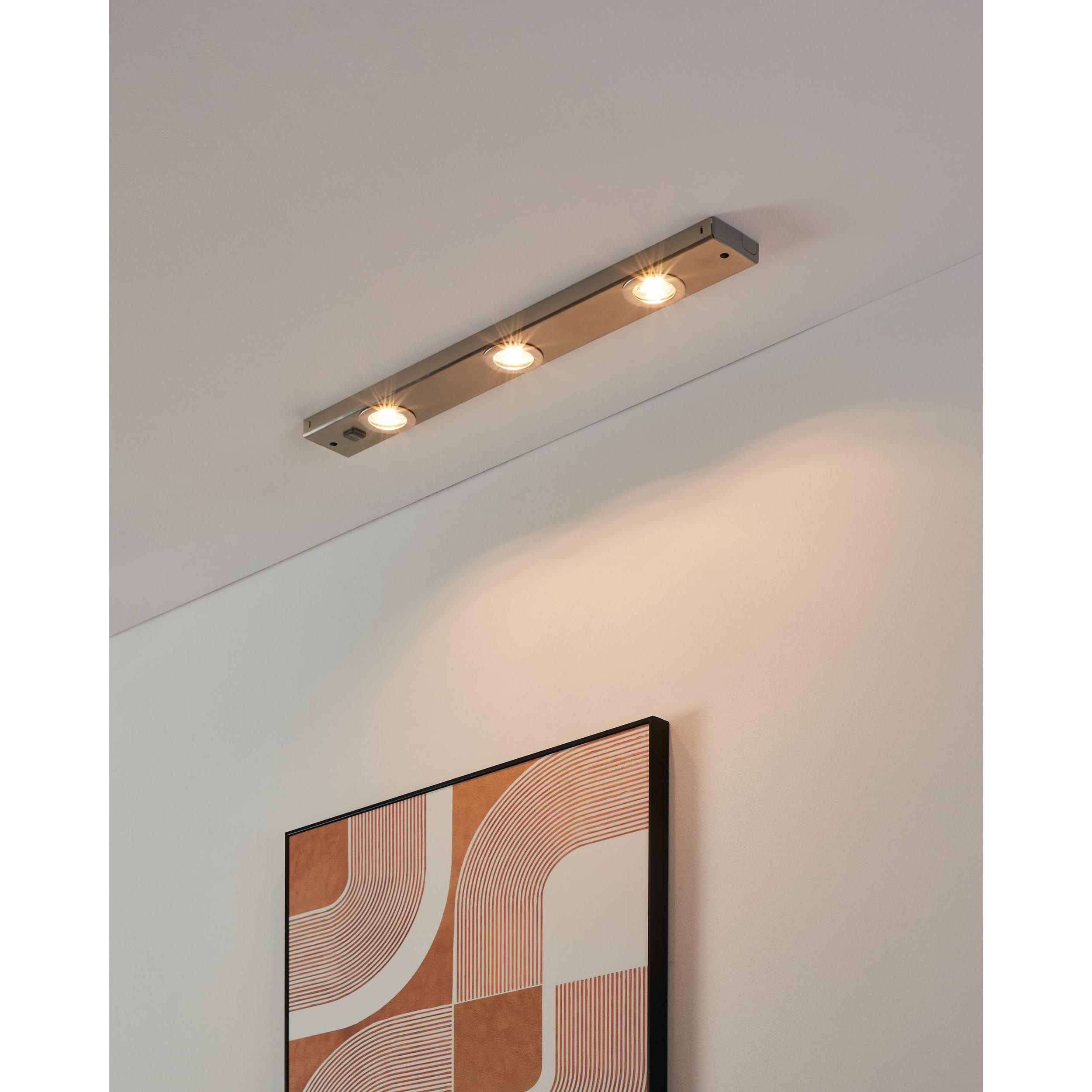 Plafonnier métal nickel KOB LED LED INT 3X2,3W