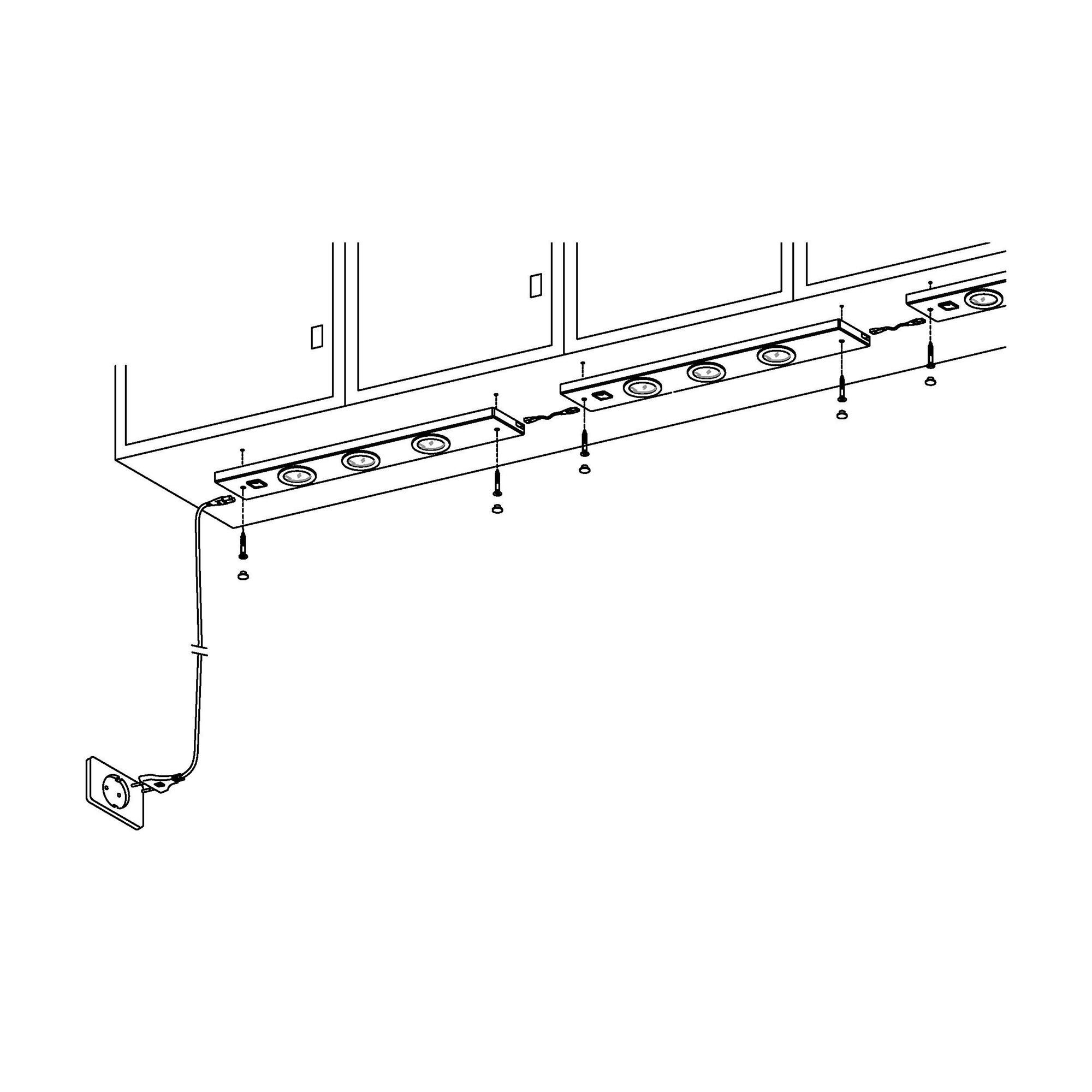 Plafonnier métal nickel KOB LED LED INT 3X2,3W