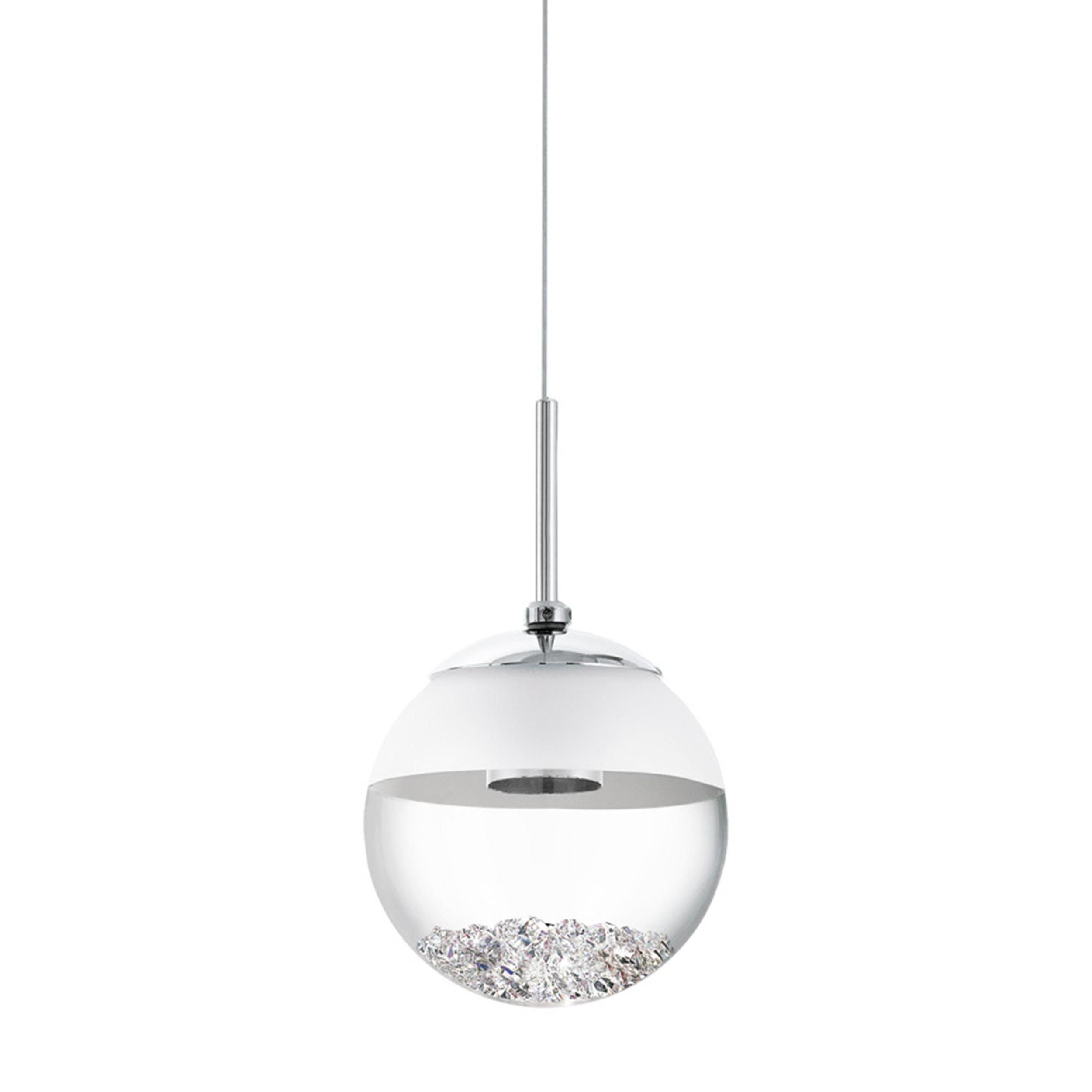 Suspension verre argenté MONTEFIO 1 LED INT 1X5W